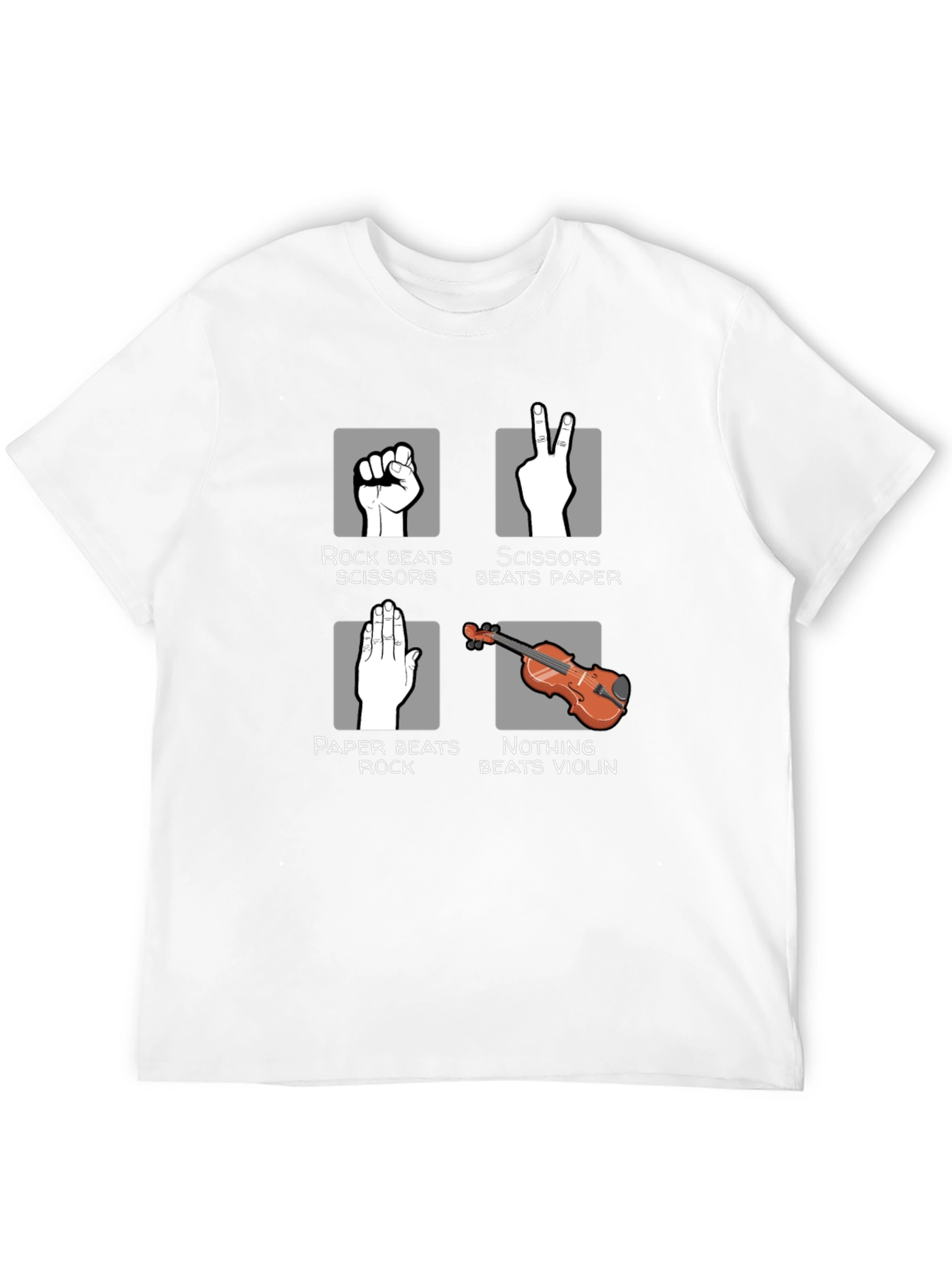 Rock Paper Scissors Violin Graphic Tee