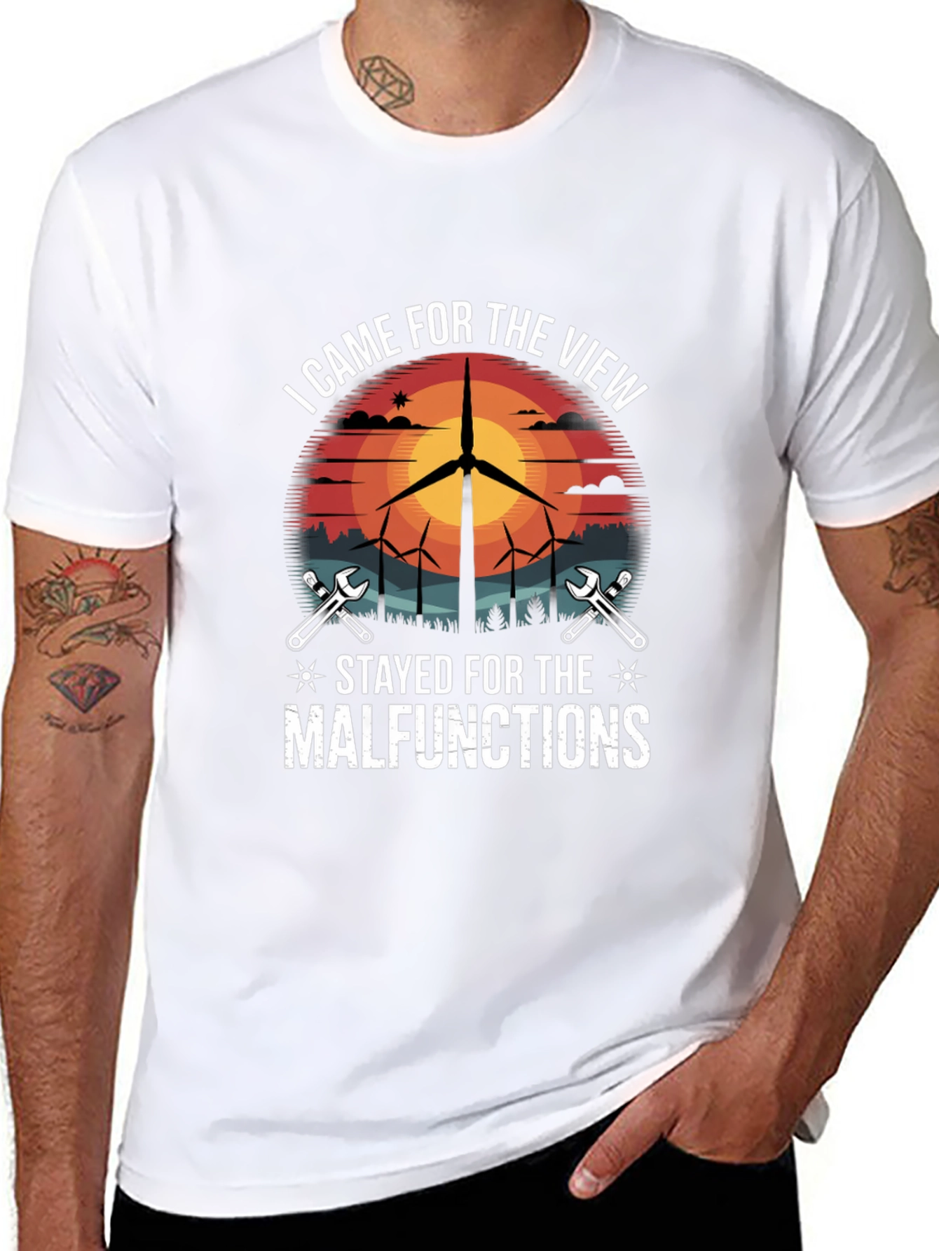 Wind Turbine Technician T-Shirt - Funny Malfunction Tee