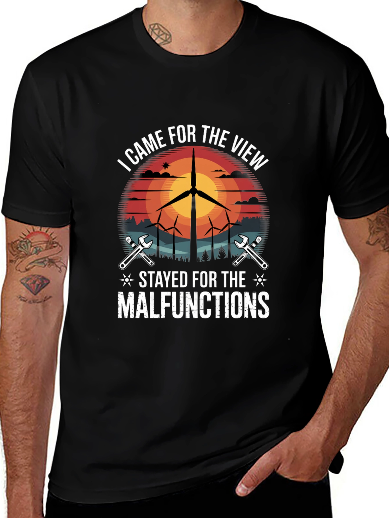 Wind Turbine Technician T-Shirt - Funny Malfunction Tee