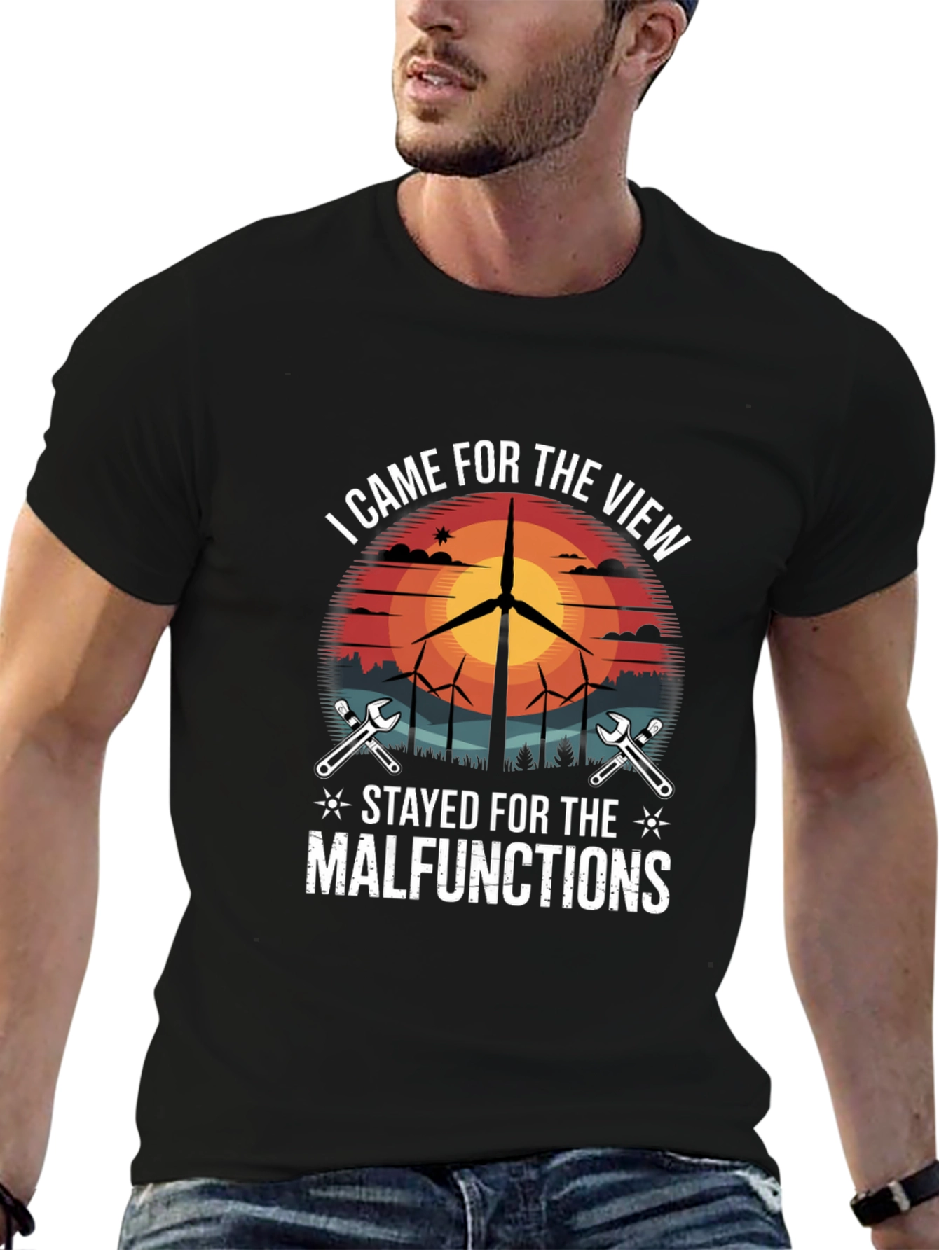 Wind Turbine Technician T-Shirt - Funny Malfunction Tee