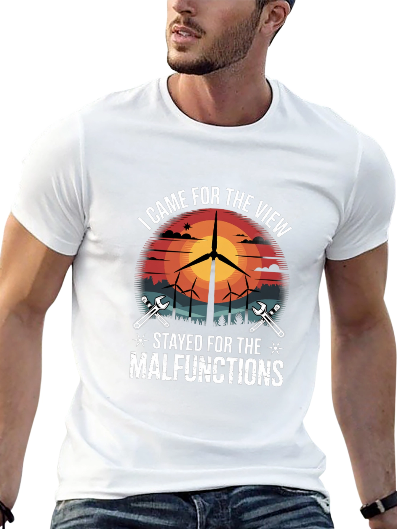 Wind Turbine Technician T-Shirt - Funny Malfunction Tee