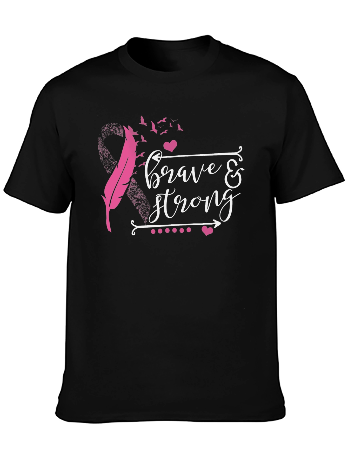 Brave & Strong Breast Cancer Awareness T-Shirt