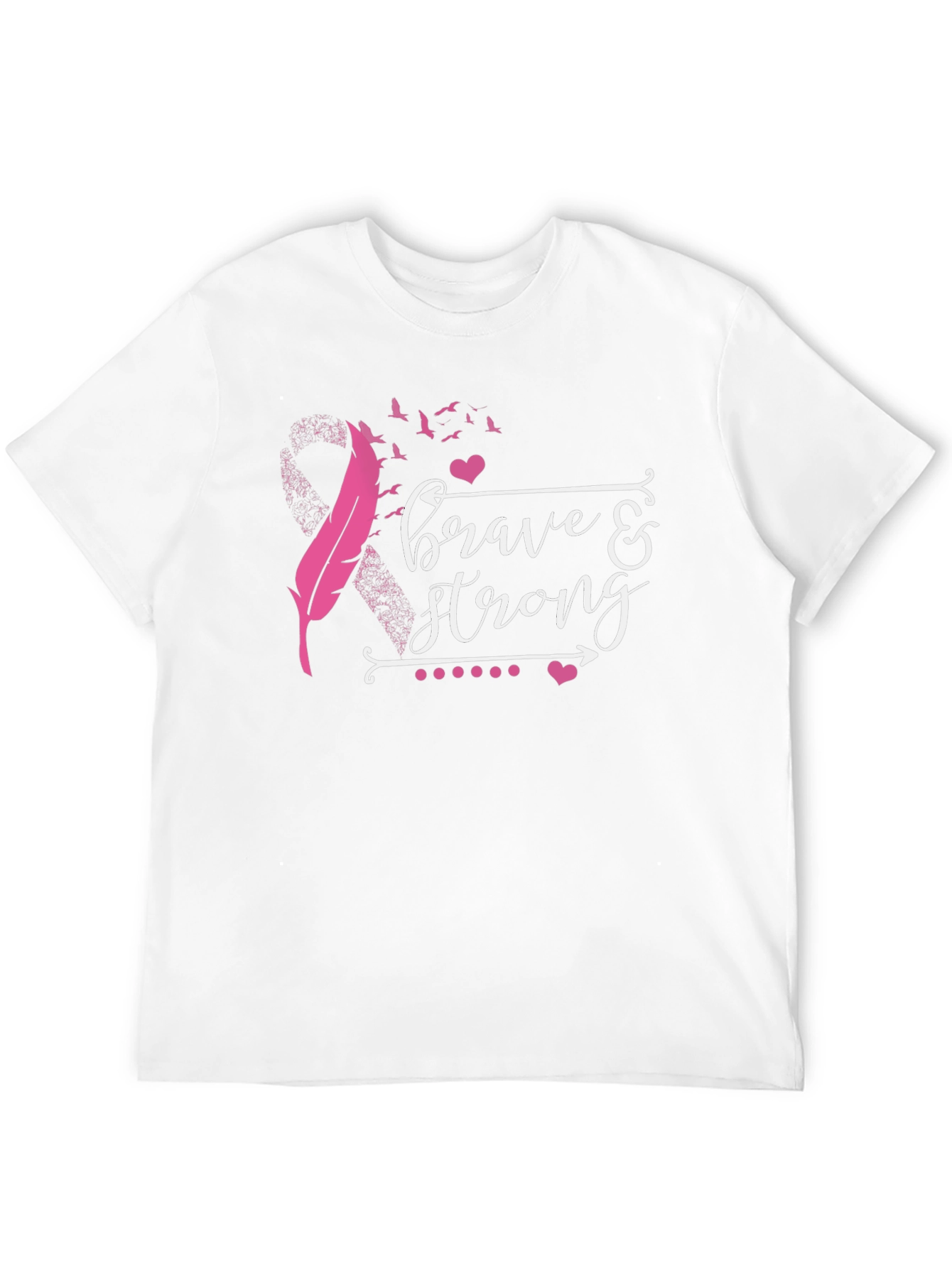 Brave & Strong Breast Cancer Awareness T-Shirt