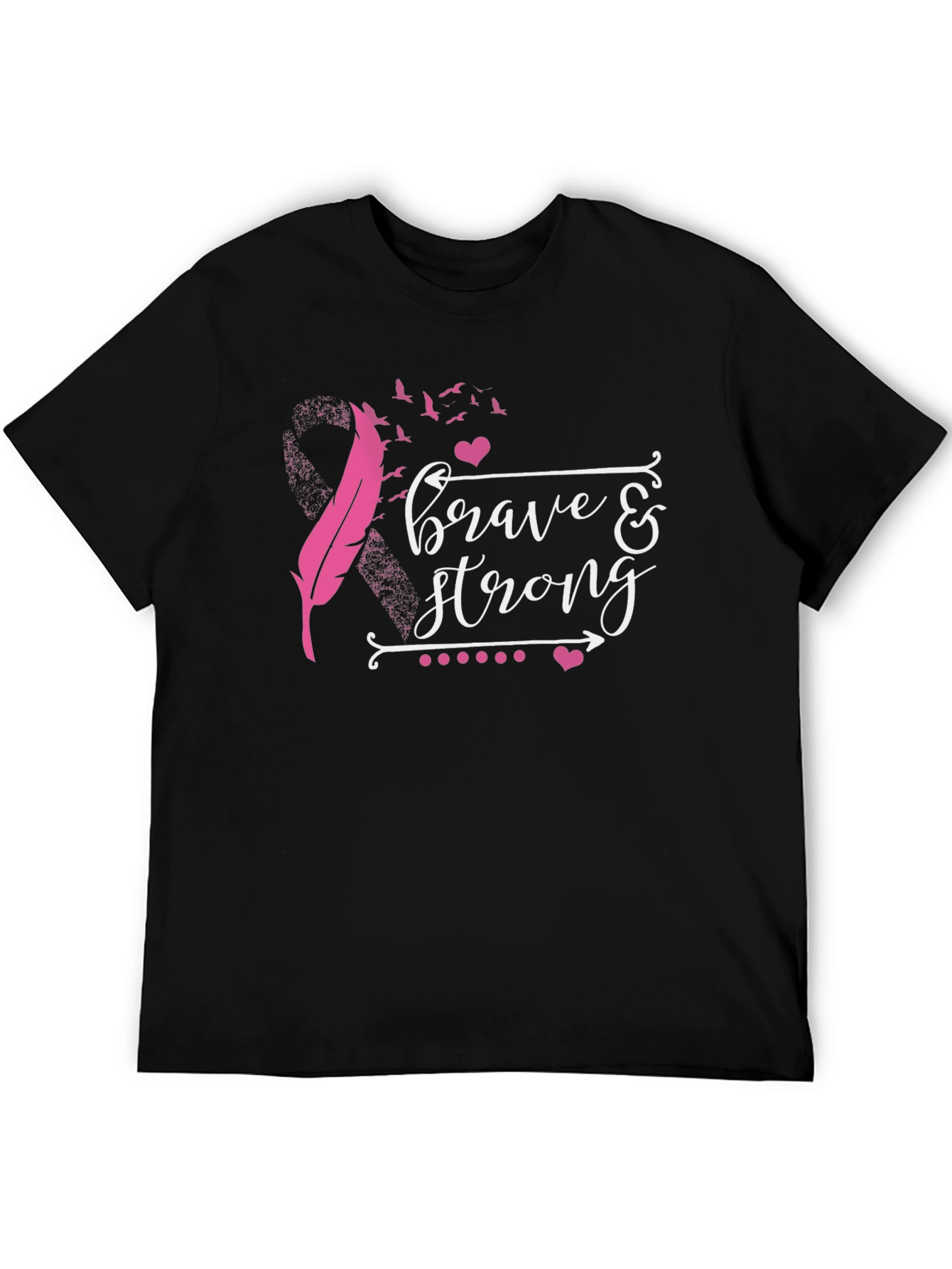 Brave & Strong Breast Cancer Awareness T-Shirt