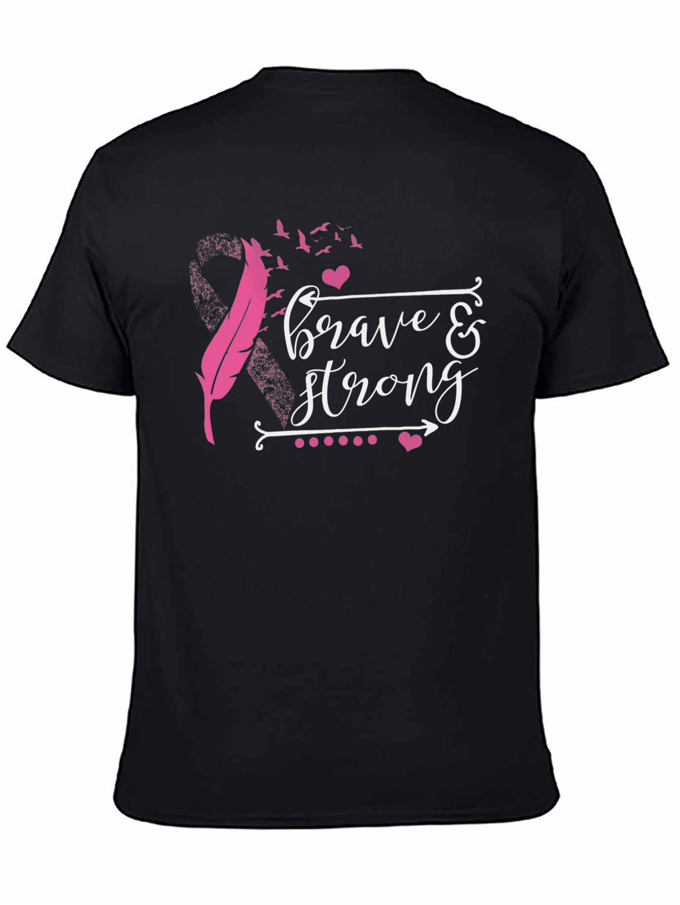Brave & Strong Breast Cancer Awareness T-Shirt