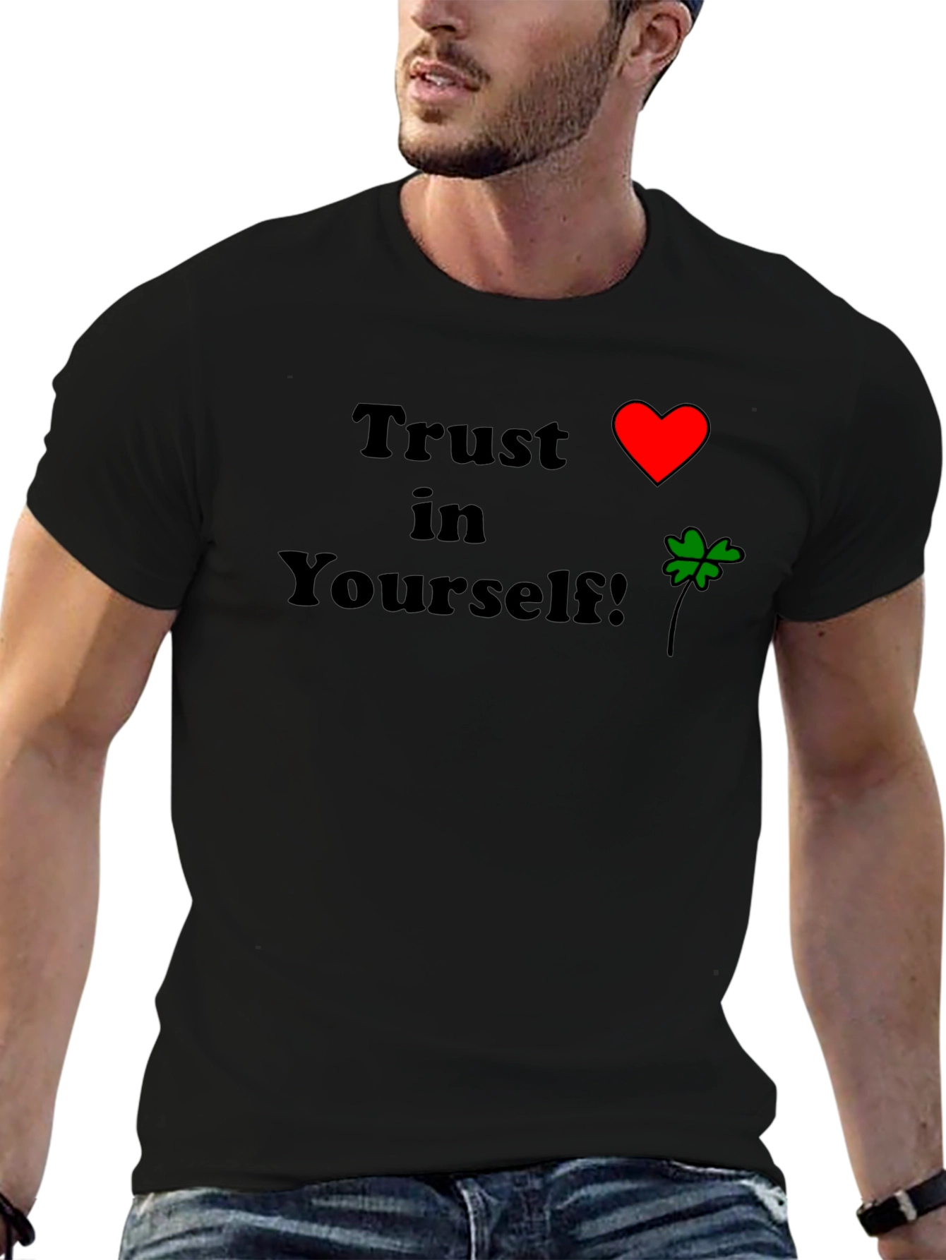 Trust Yourself T-Shirt - Heart & Clover Design