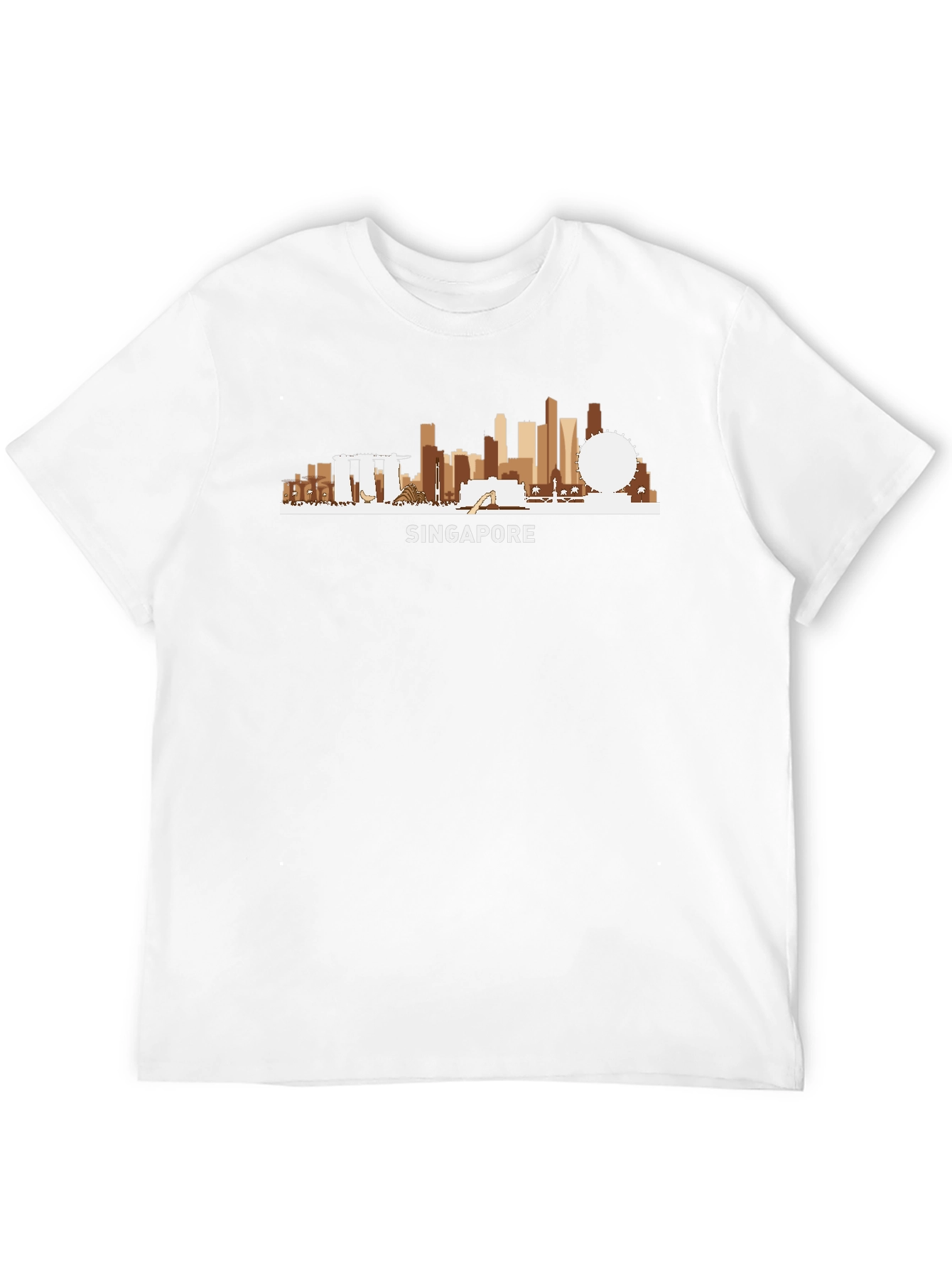 Singapore Skyline Graphic T-Shirt - Black