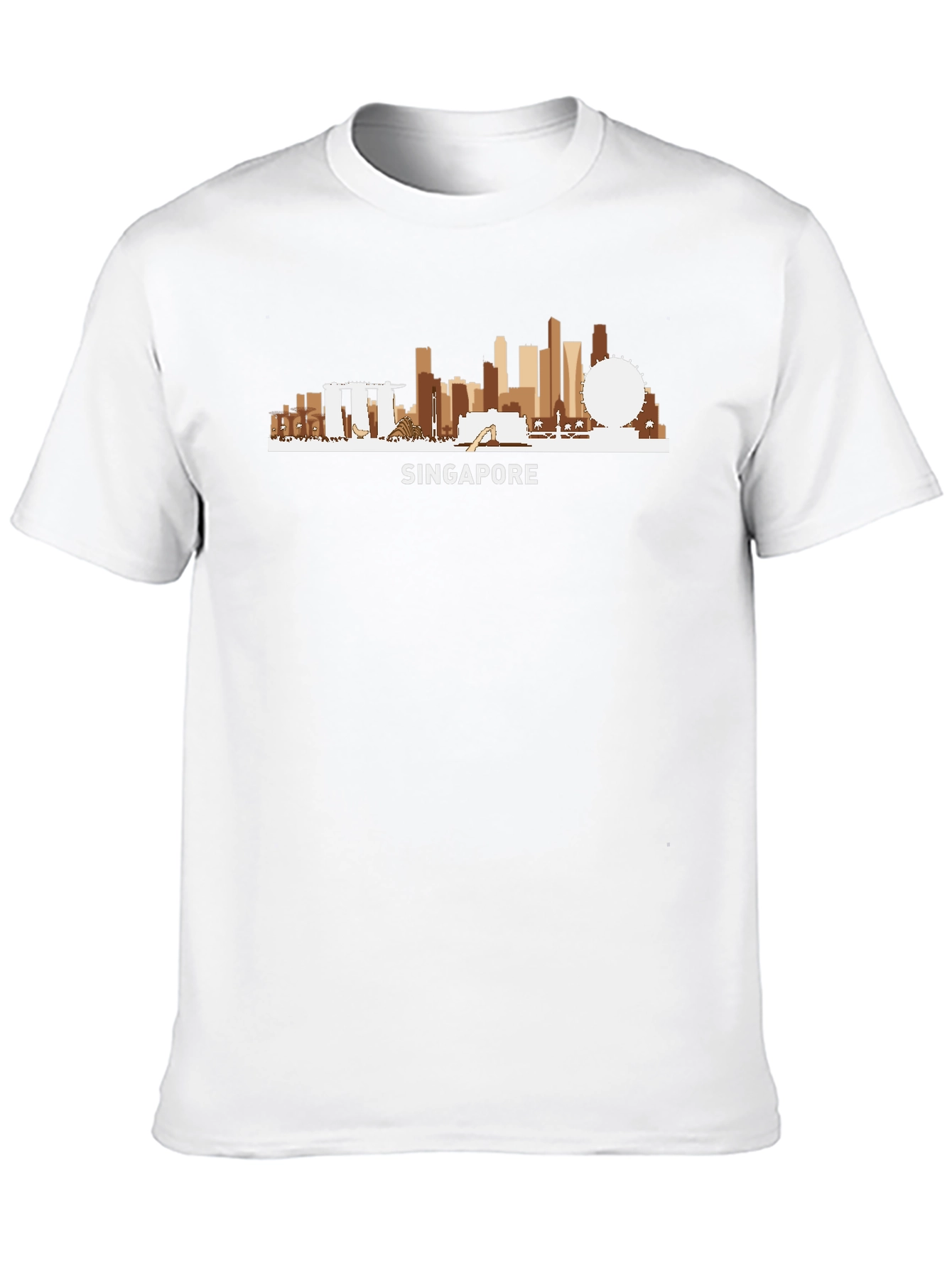Singapore Skyline Graphic T-Shirt - Black