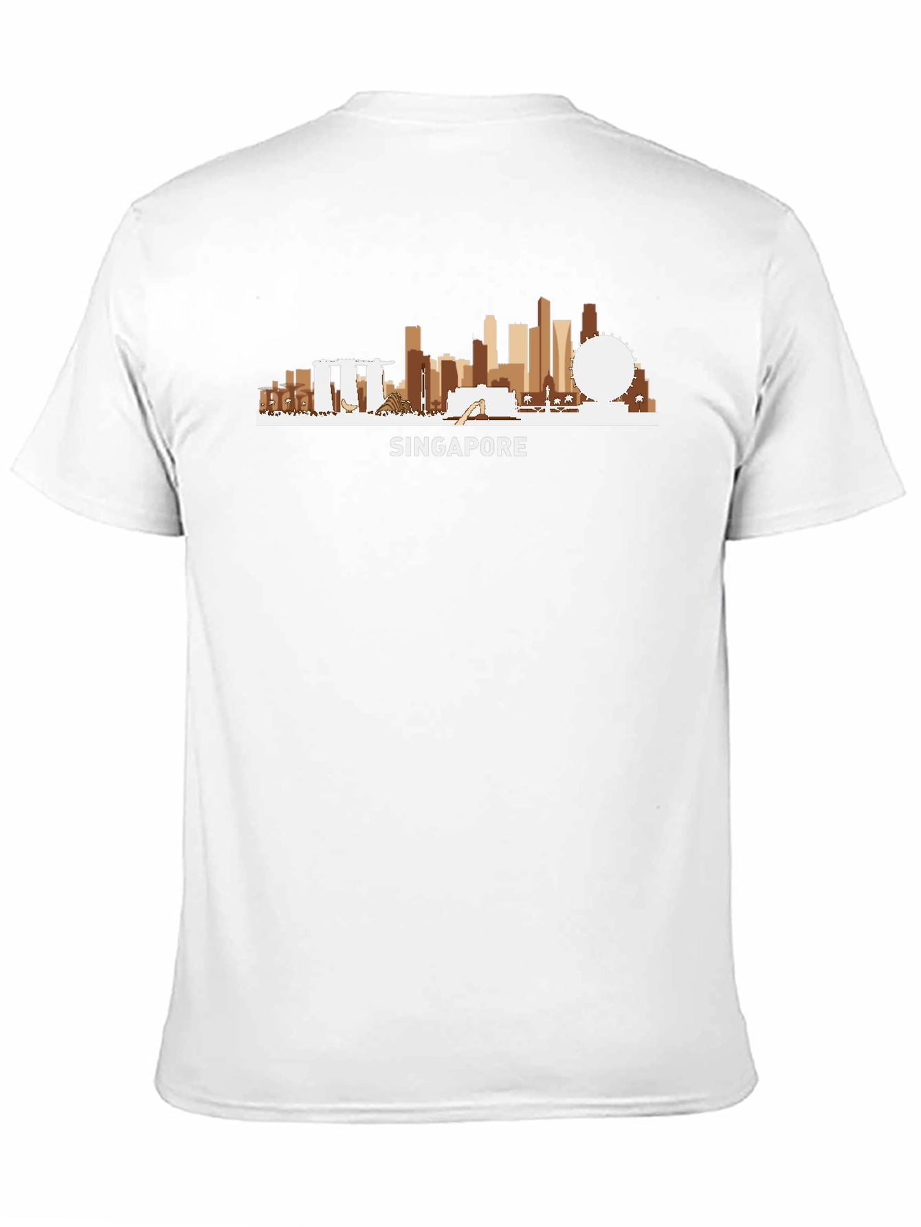 Singapore Skyline Graphic T-Shirt - Black