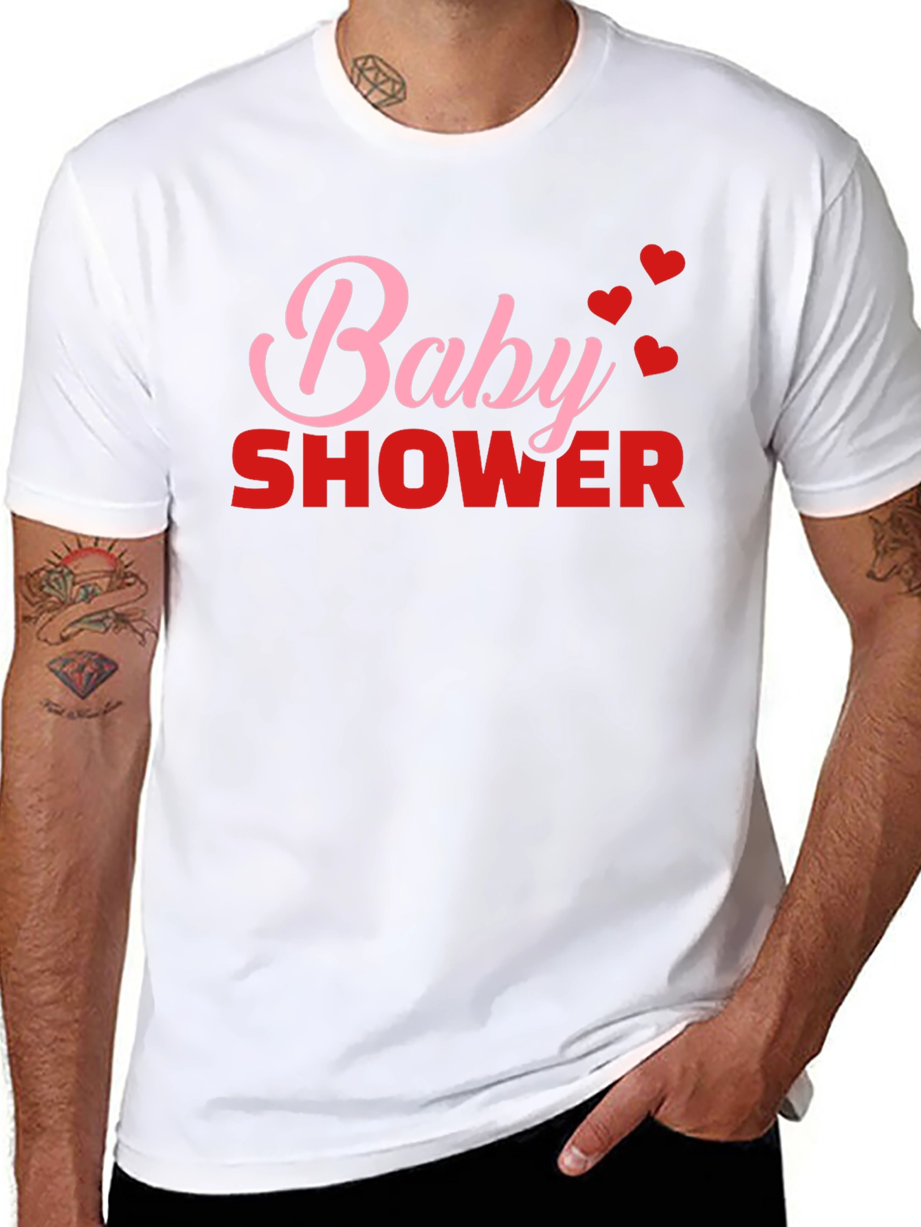 Baby Shower T-Shirt - Heart Design
