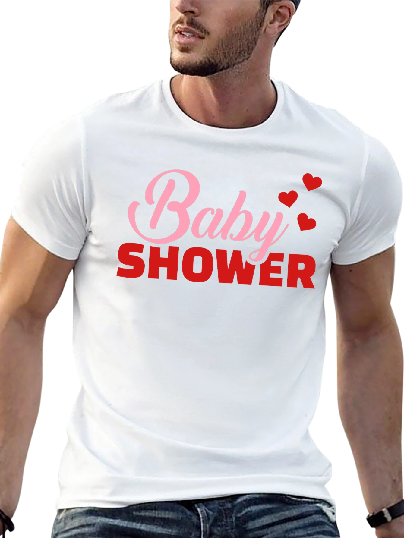 Baby Shower T-Shirt - Heart Design