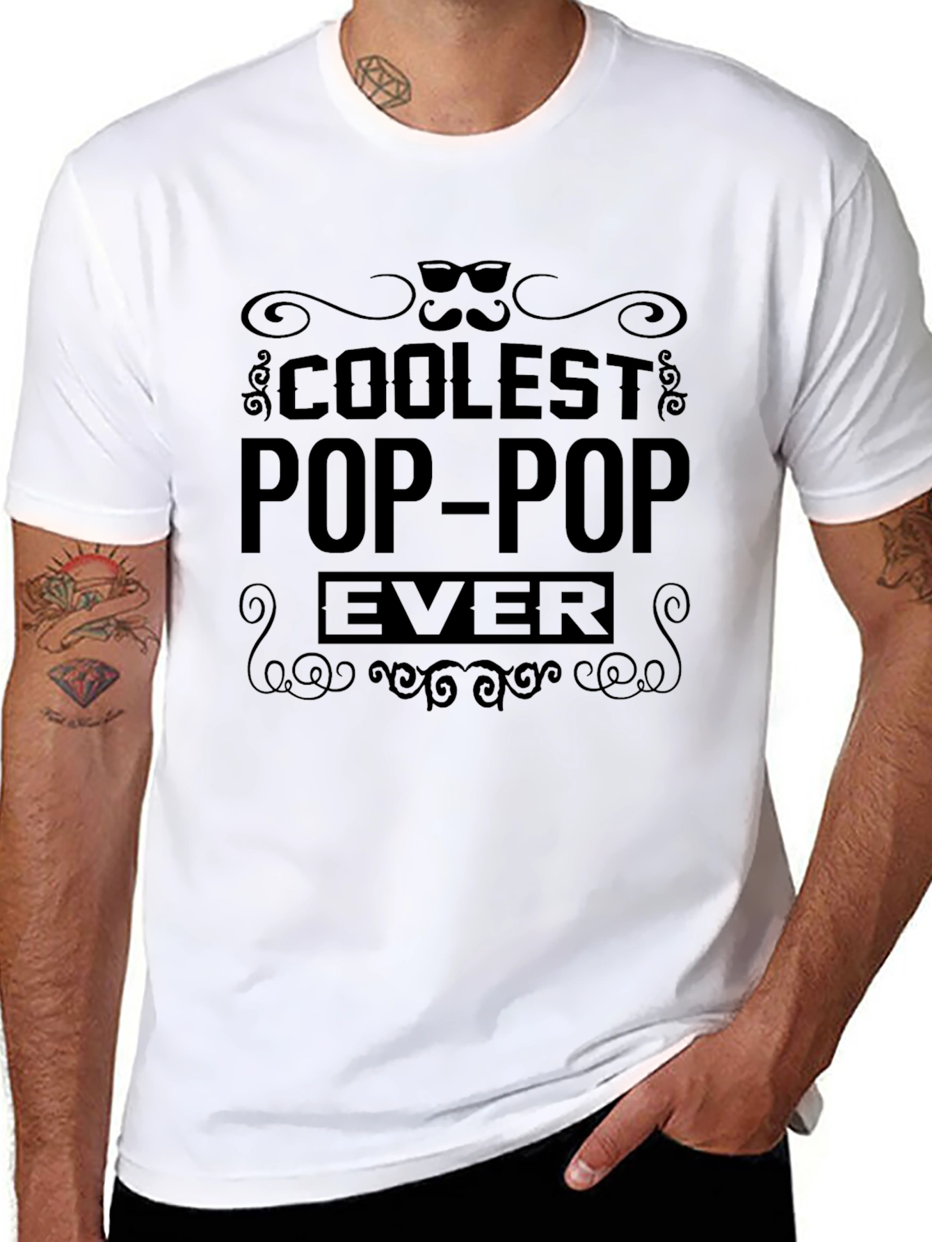 Coolest Pop-Pop Ever Black T-Shirt