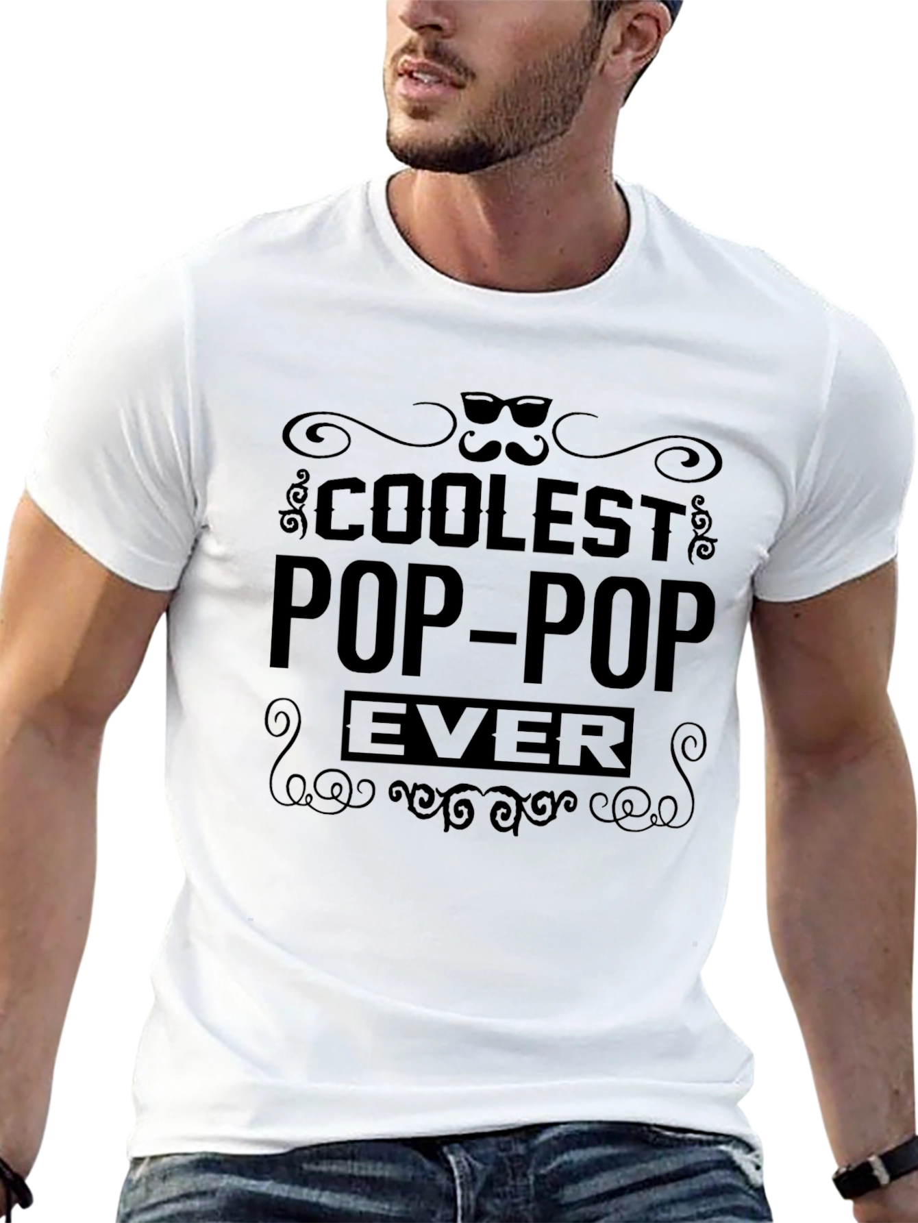 Coolest Pop-Pop Ever Black T-Shirt