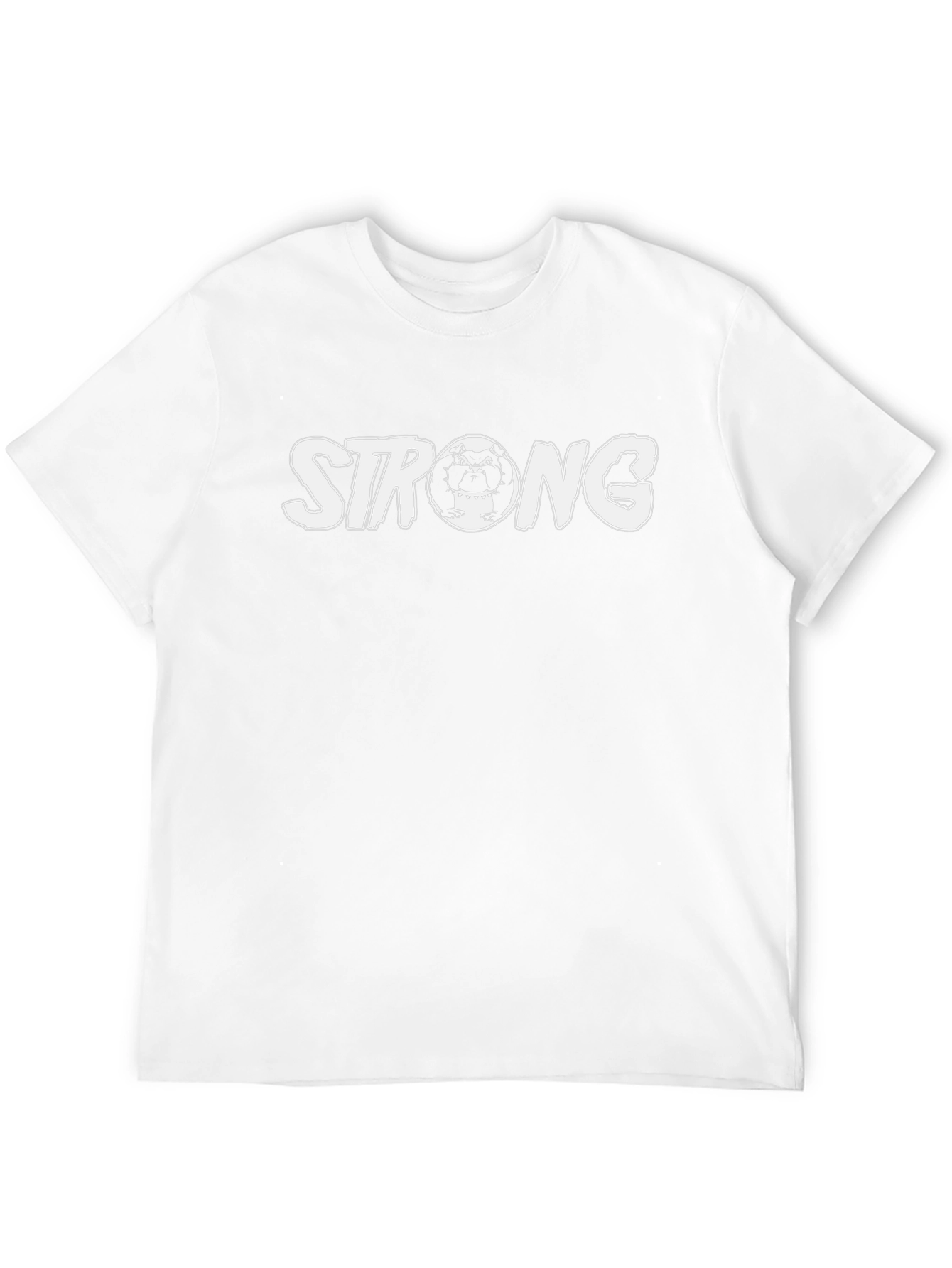 Strong Bulldog Graphic Tee - Black Cotton Comfort