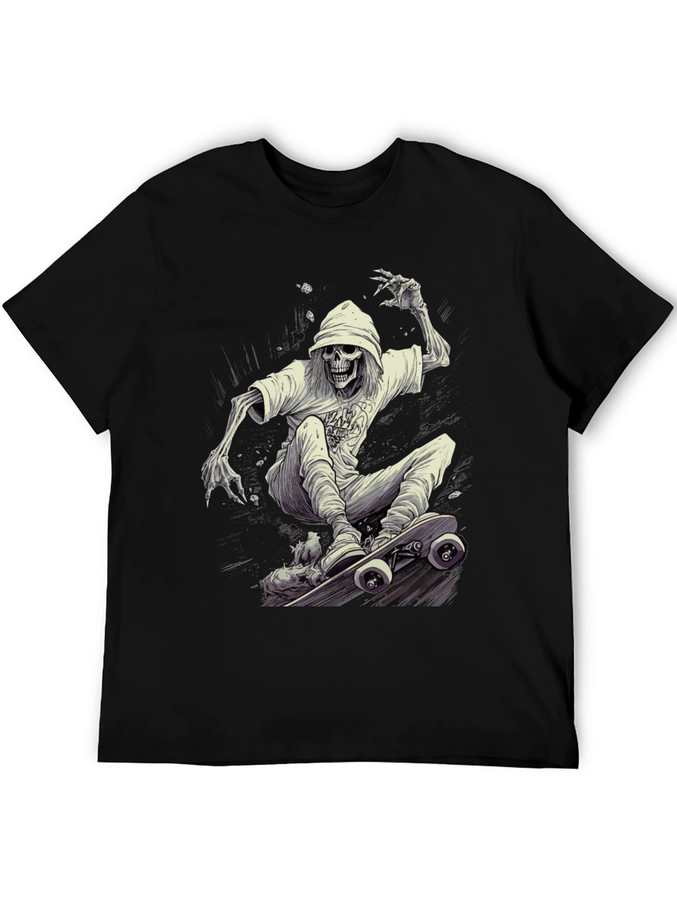 Skeleton Skateboarder Graphic Tee