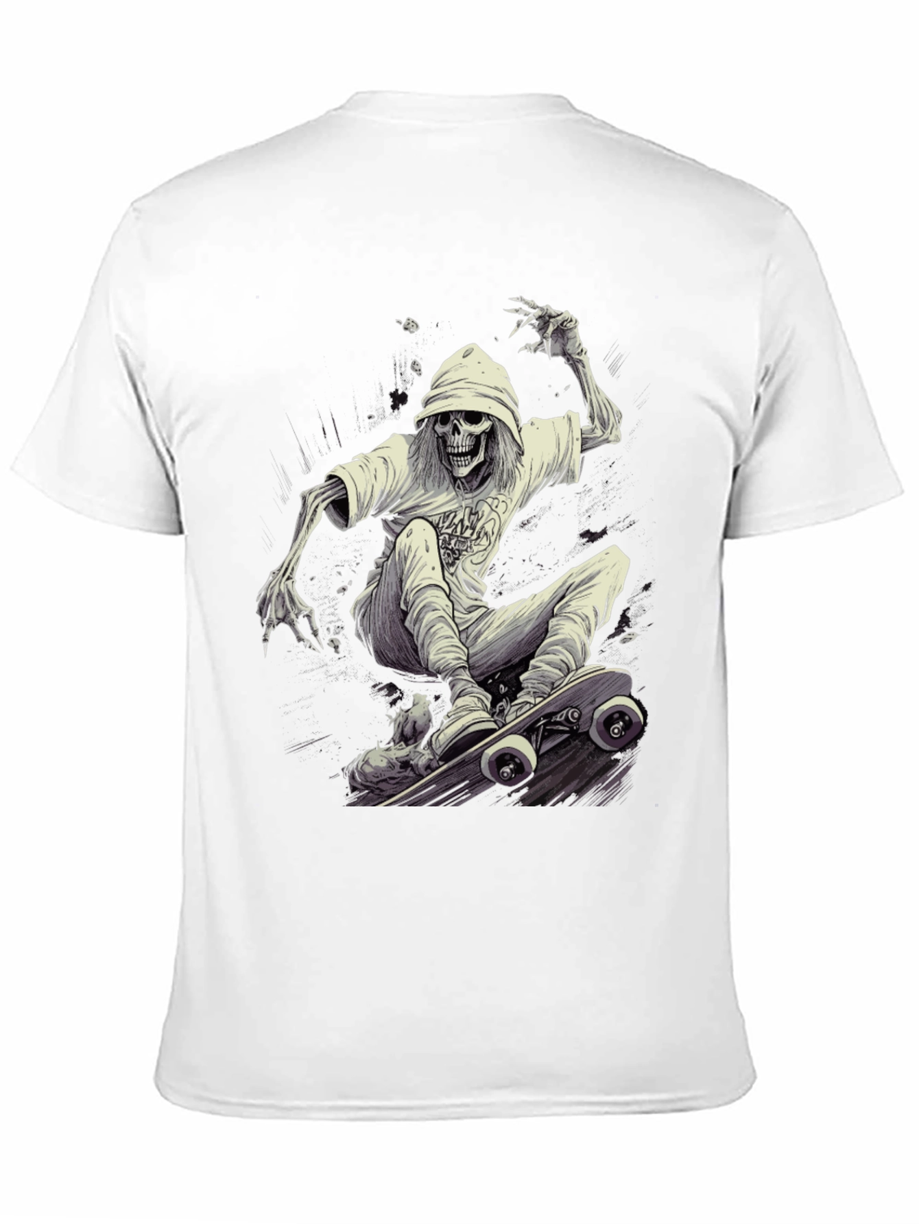 Skeleton Skateboarder Graphic Tee