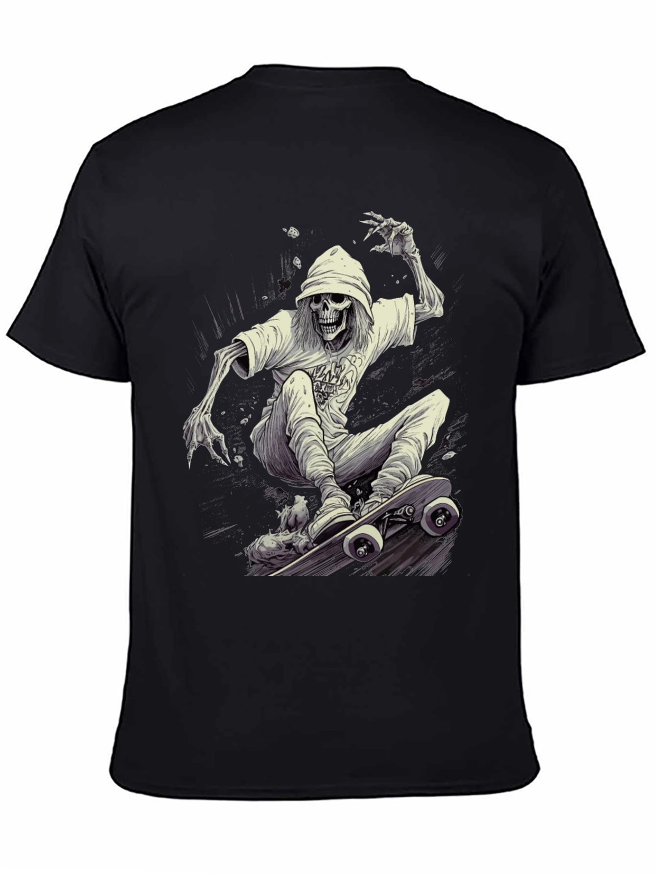 Skeleton Skateboarder Graphic Tee