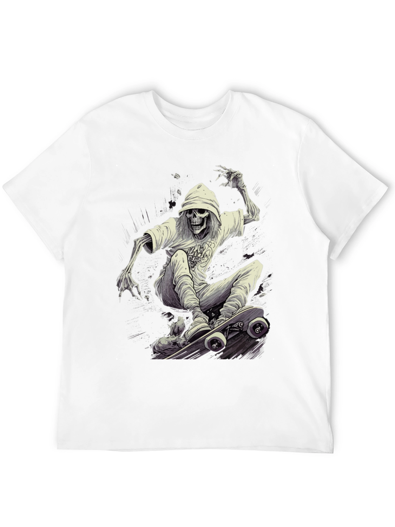 Skeleton Skateboarder Graphic Tee