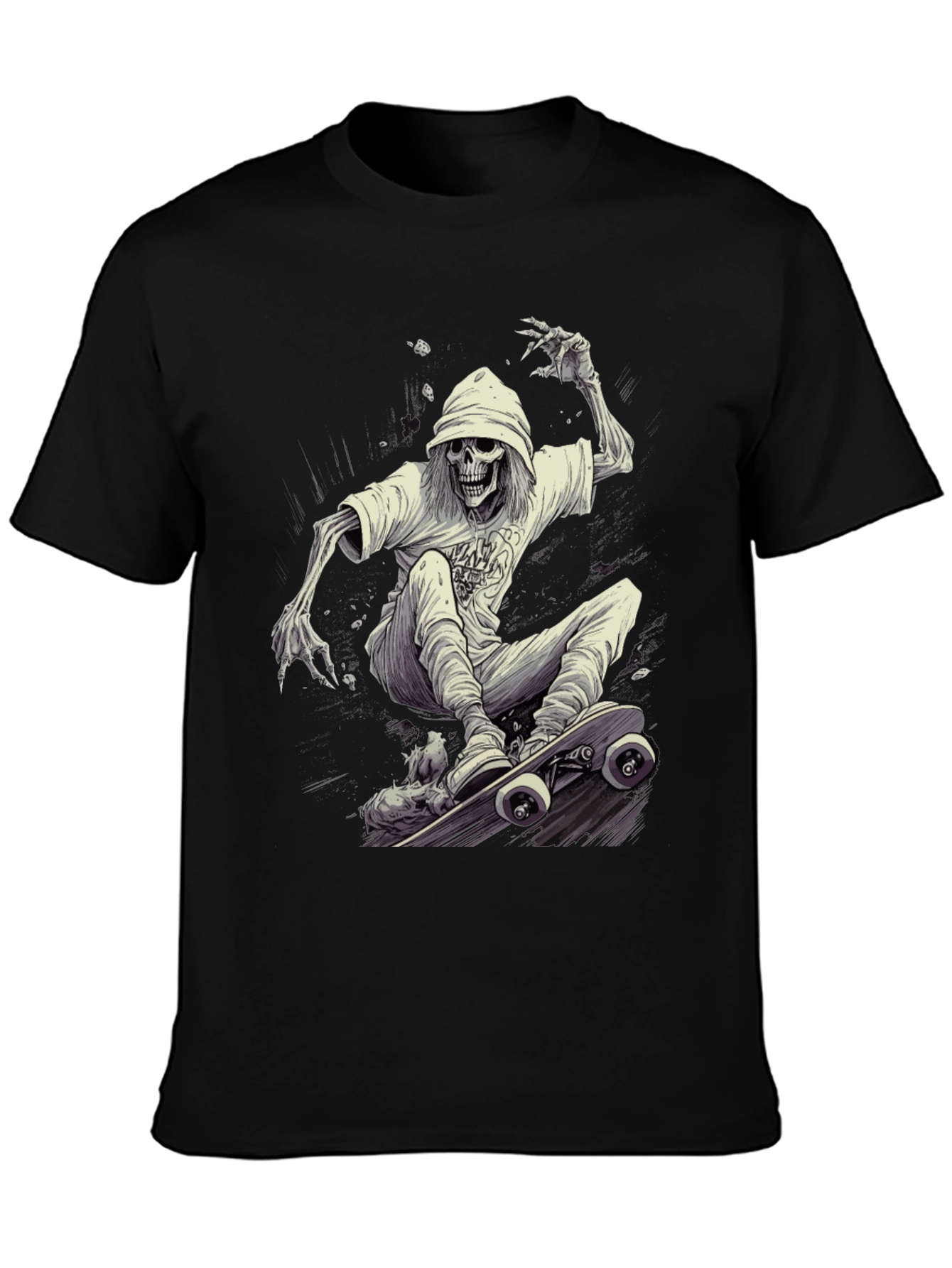 Skeleton Skateboarder Graphic Tee