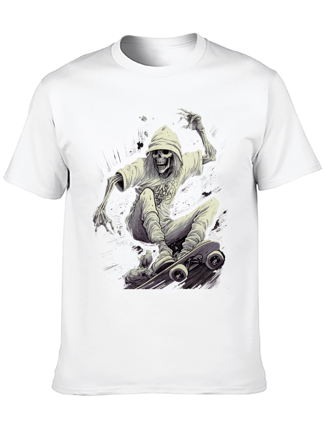 Skeleton Skateboarder Graphic Tee