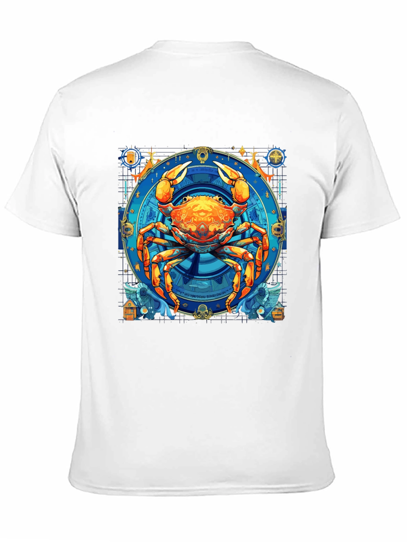 Cancer Zodiac Graphic Tee - Black