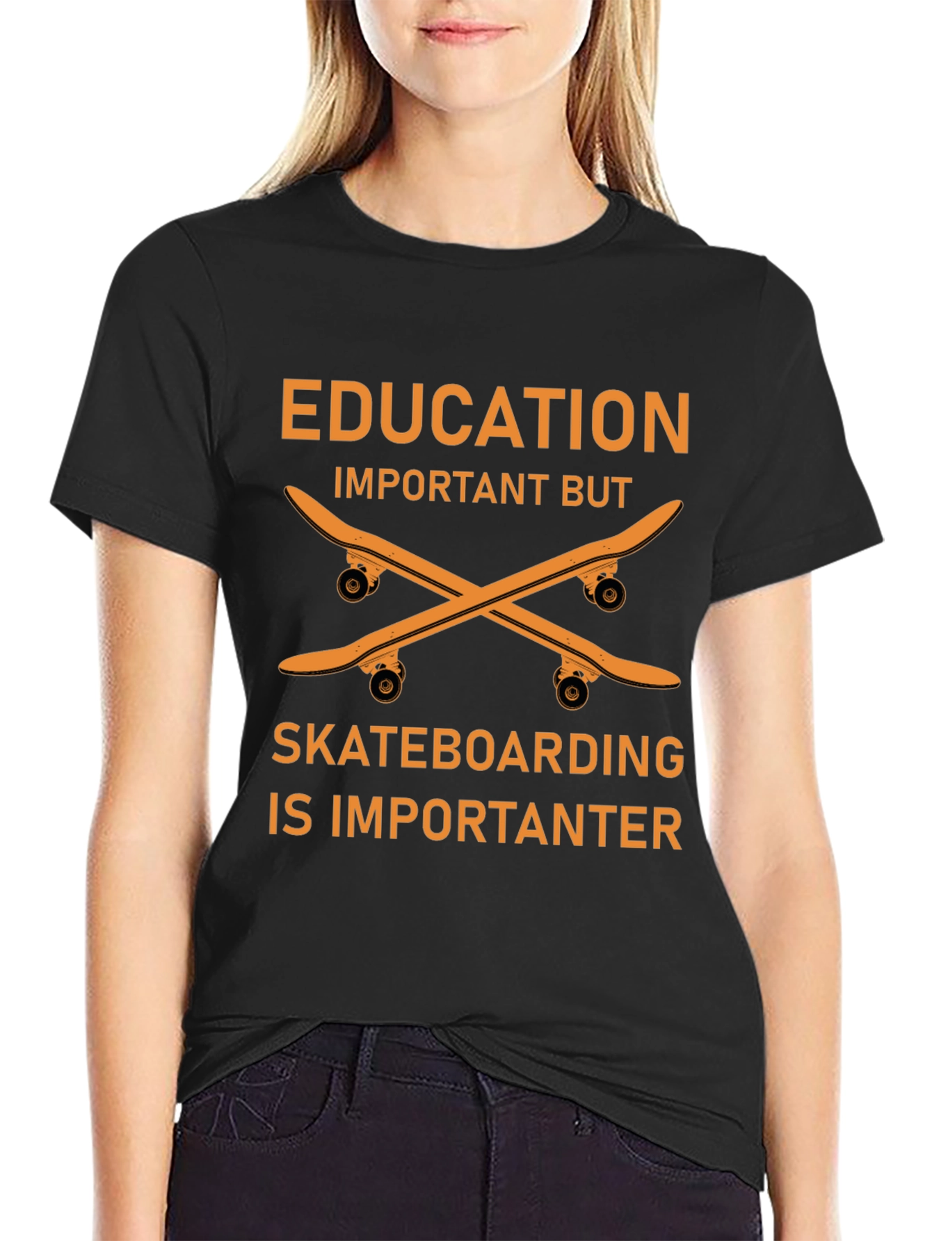 Education vs Skateboarding T-Shirt