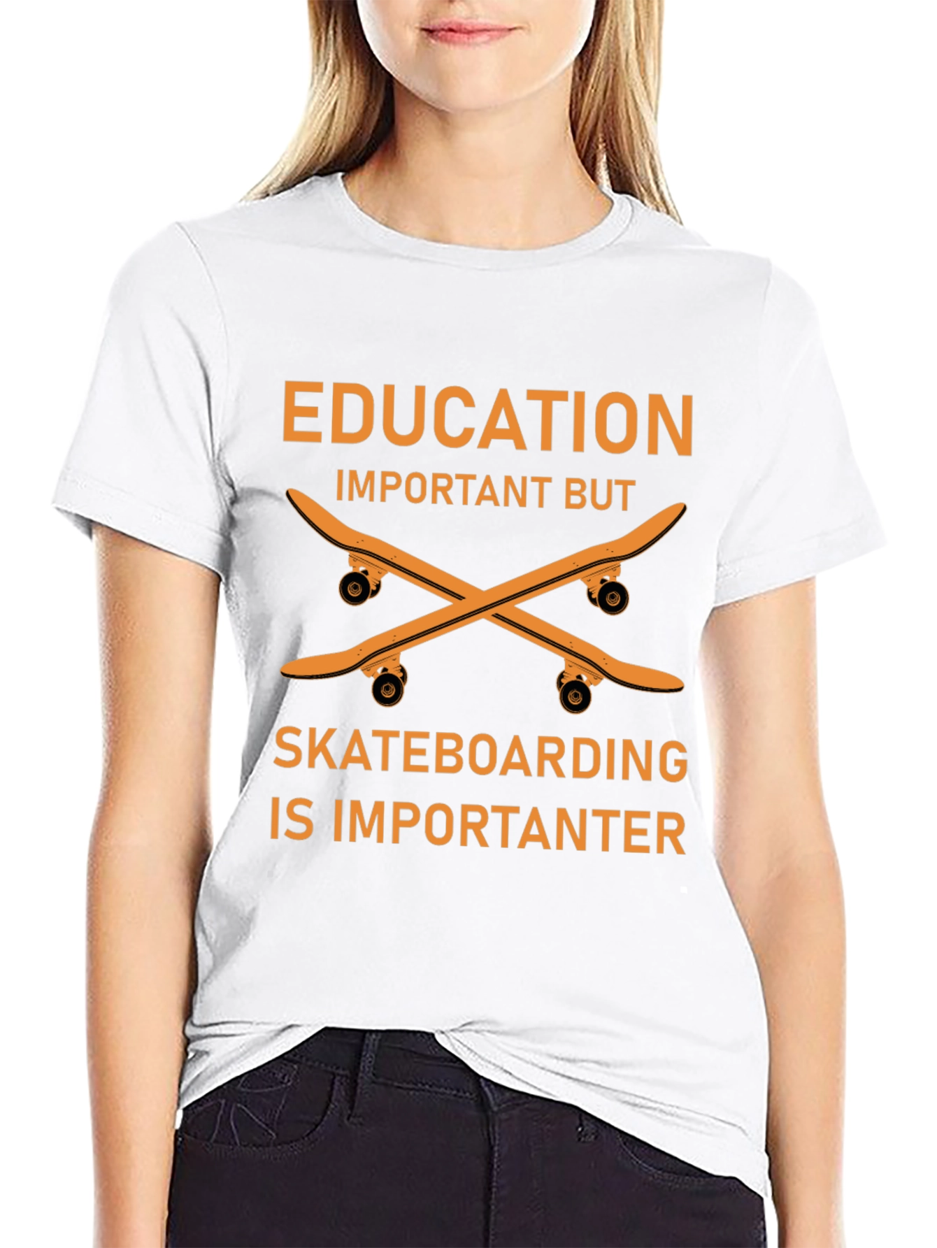 Education vs Skateboarding T-Shirt