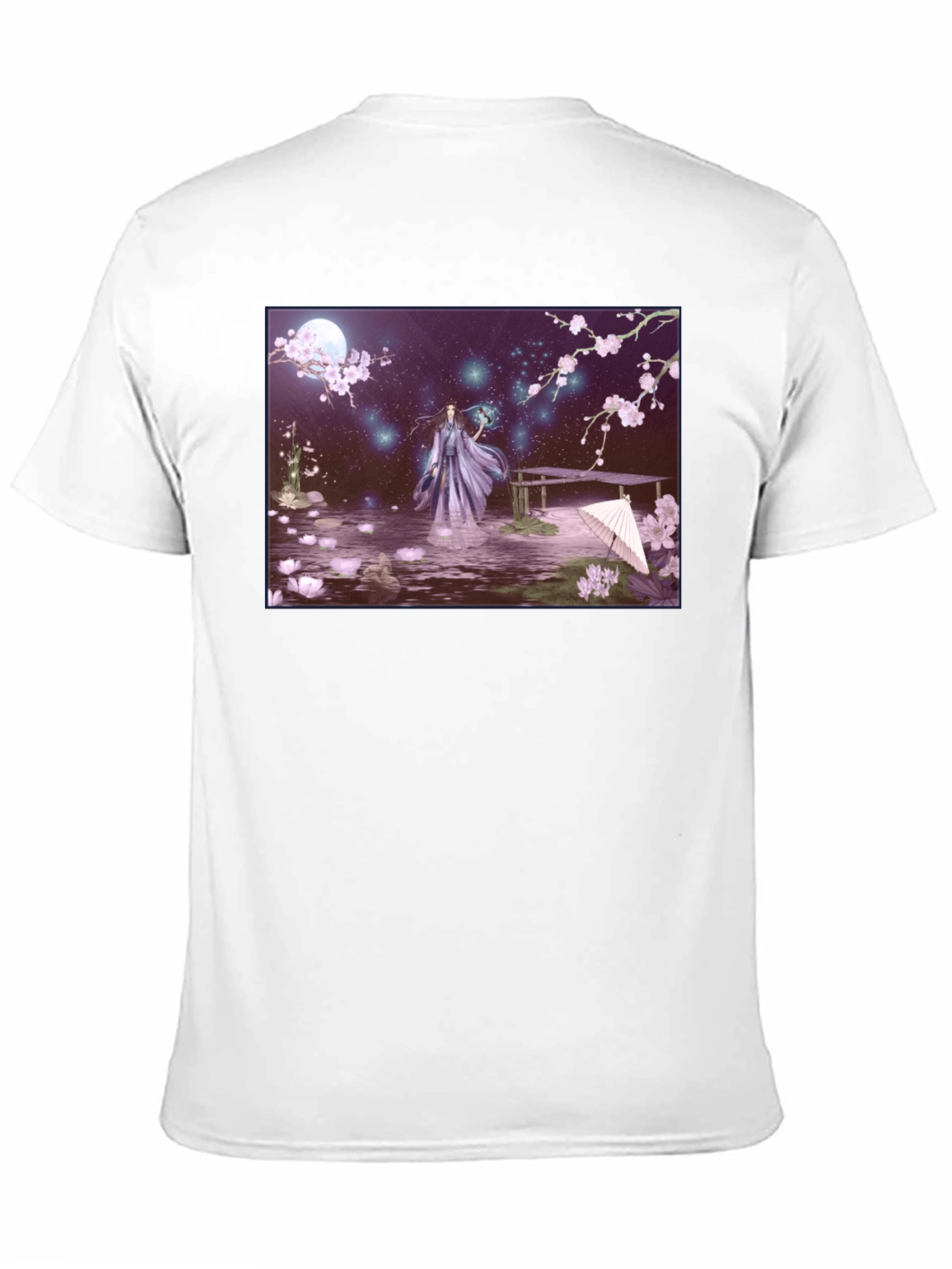 Fantasy Anime Art Black T-Shirt