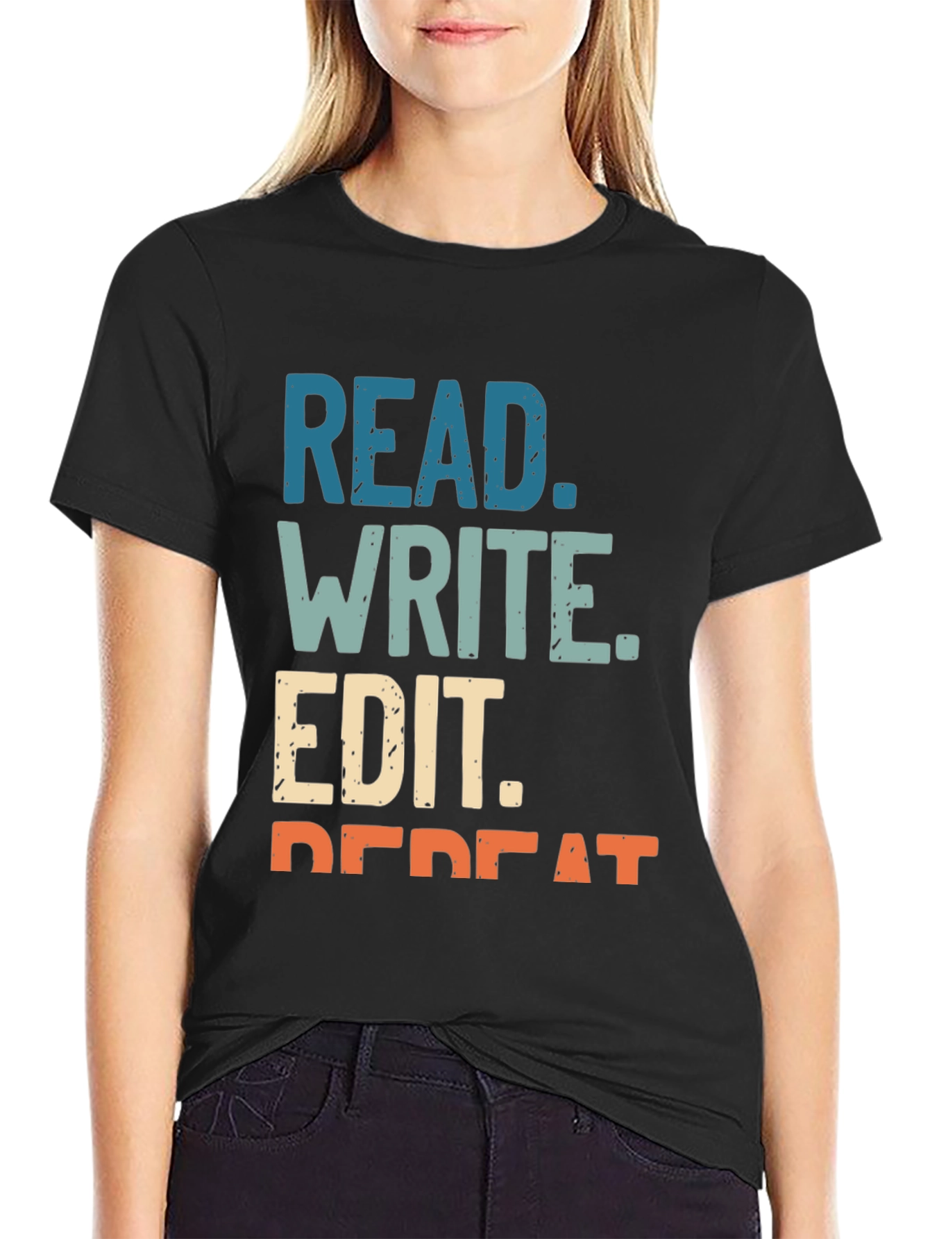 Read Write Edit Repeat Graphic Tee