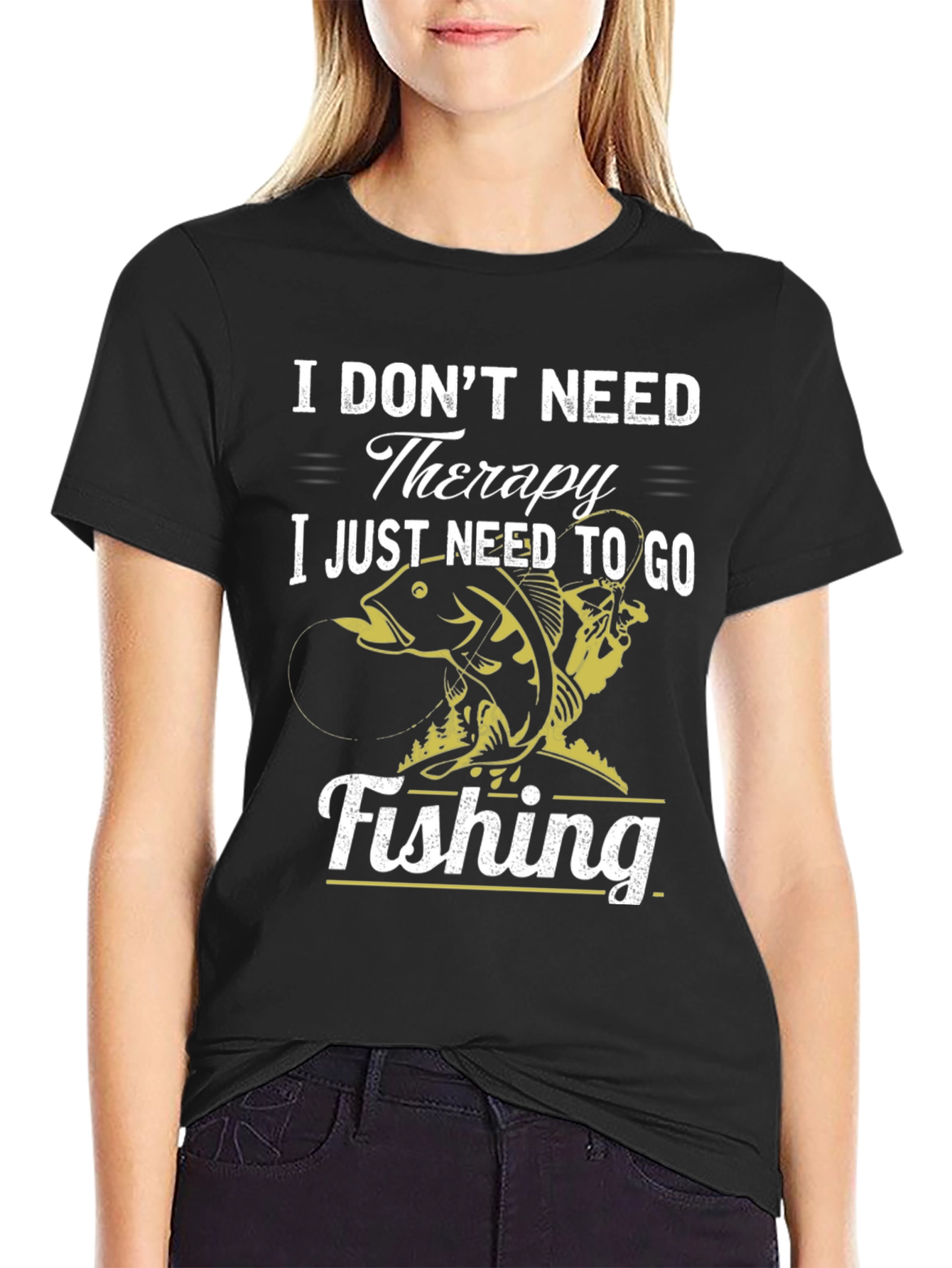 Fishing Therapy Graphic T-Shirt