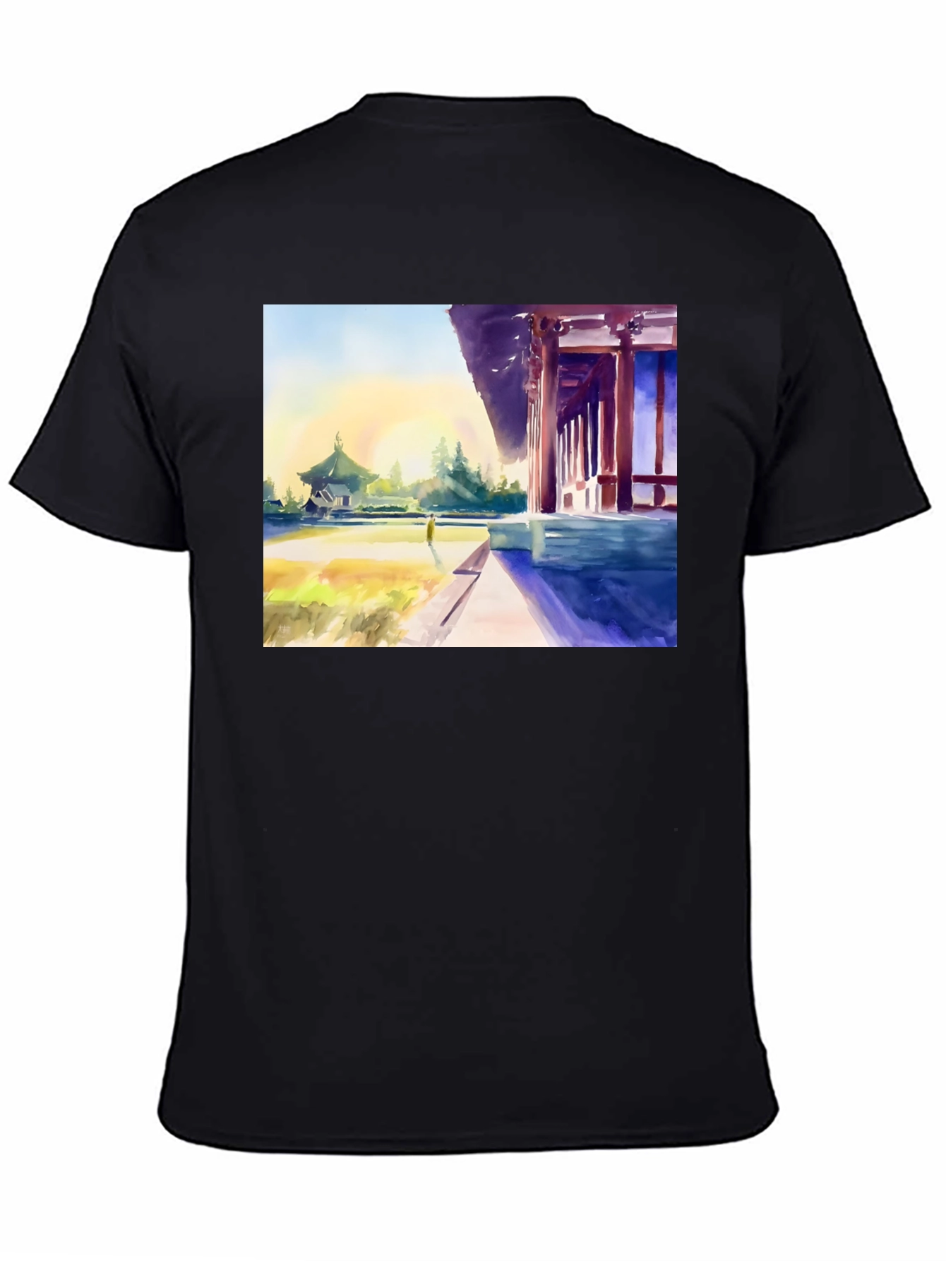 Temple Landscape Graphic Tee