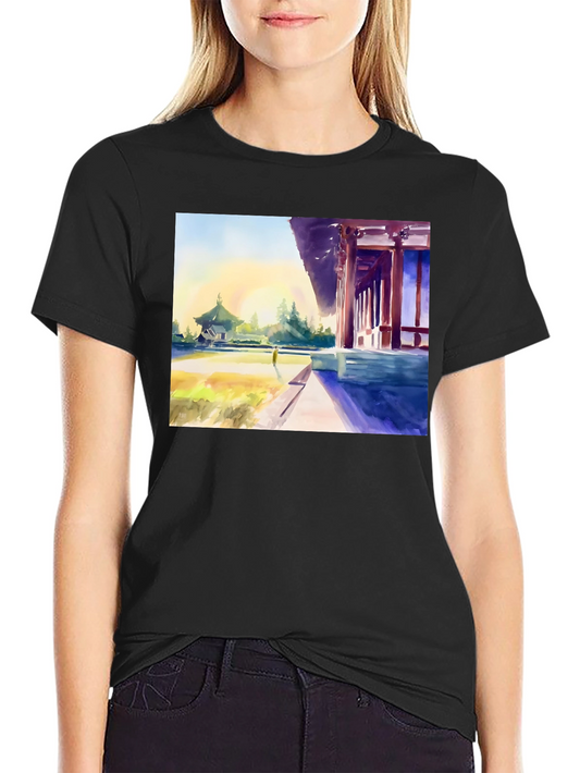 Temple Landscape Graphic Tee