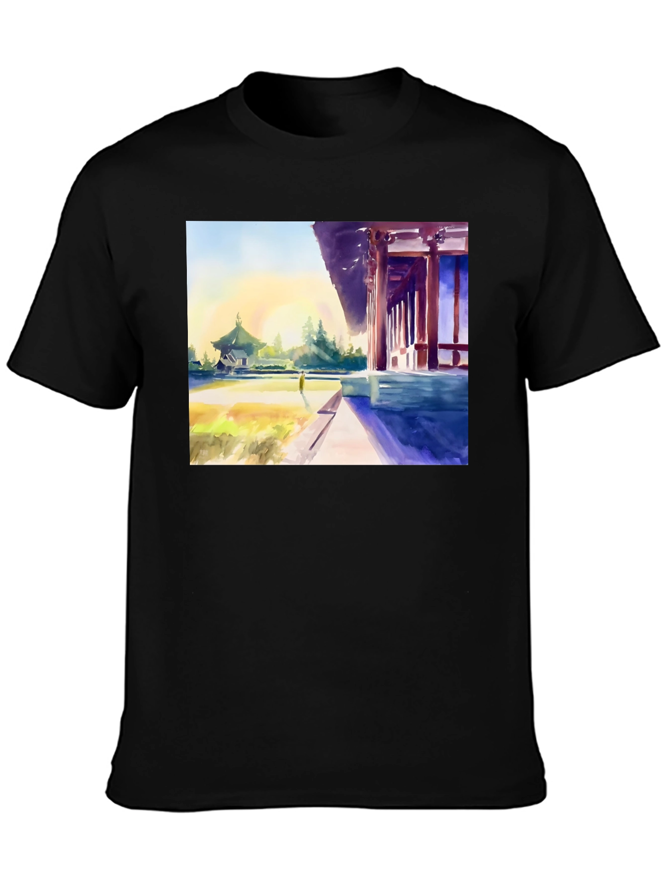 Temple Landscape Graphic Tee
