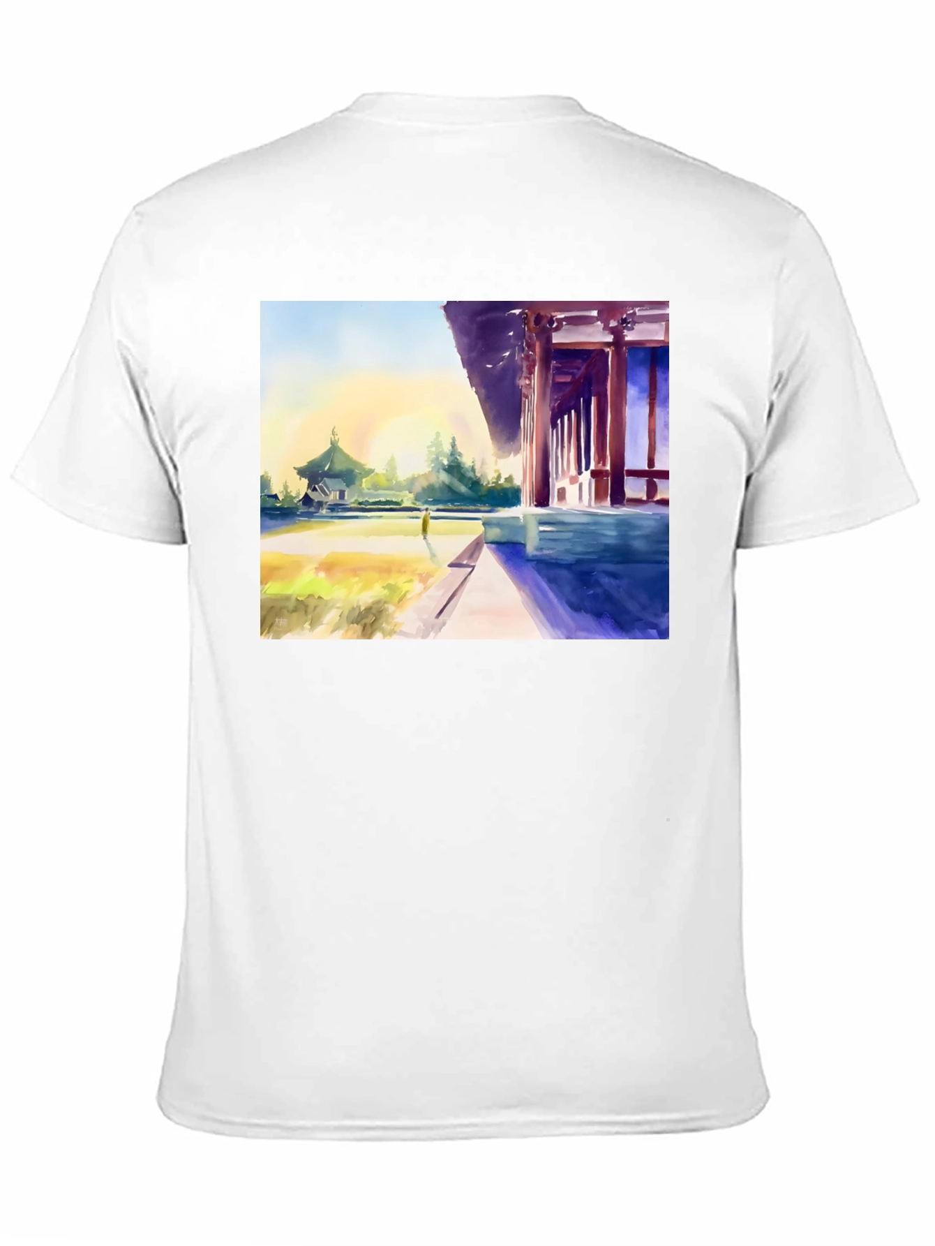 Temple Landscape Graphic Tee