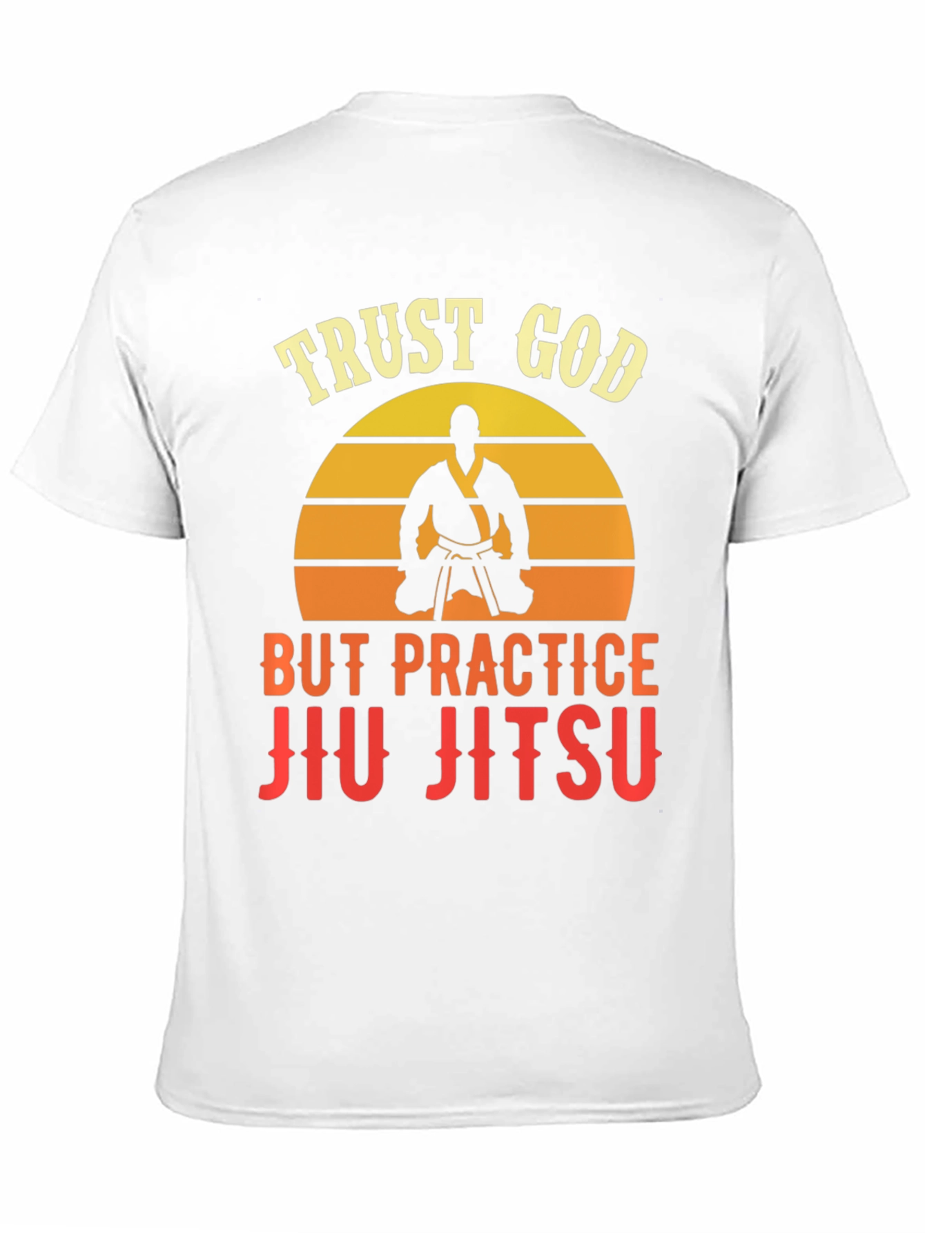 Trust God Jiu Jitsu Black Graphic T-Shirt