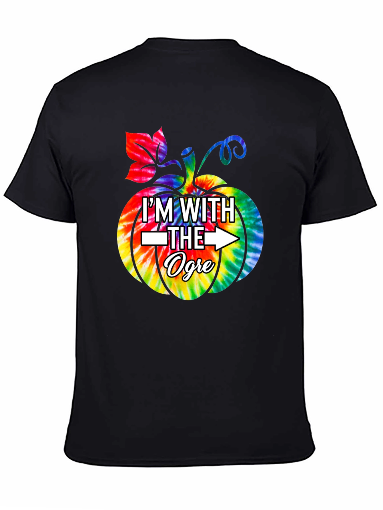 Im With The Ogre Tie Dye Pumpkin Halloween Shirt