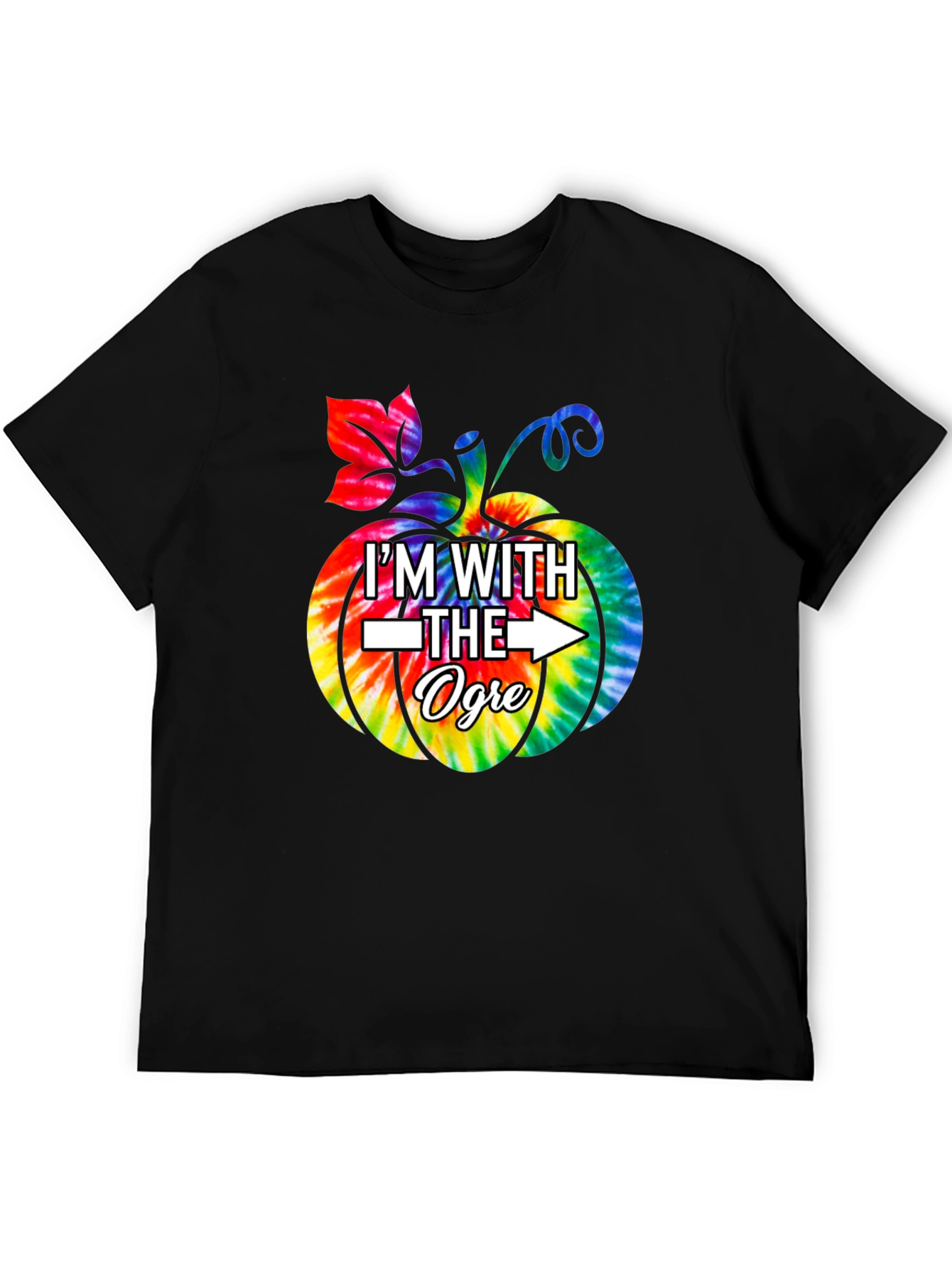 Im With The Ogre Tie Dye Pumpkin Halloween Shirt