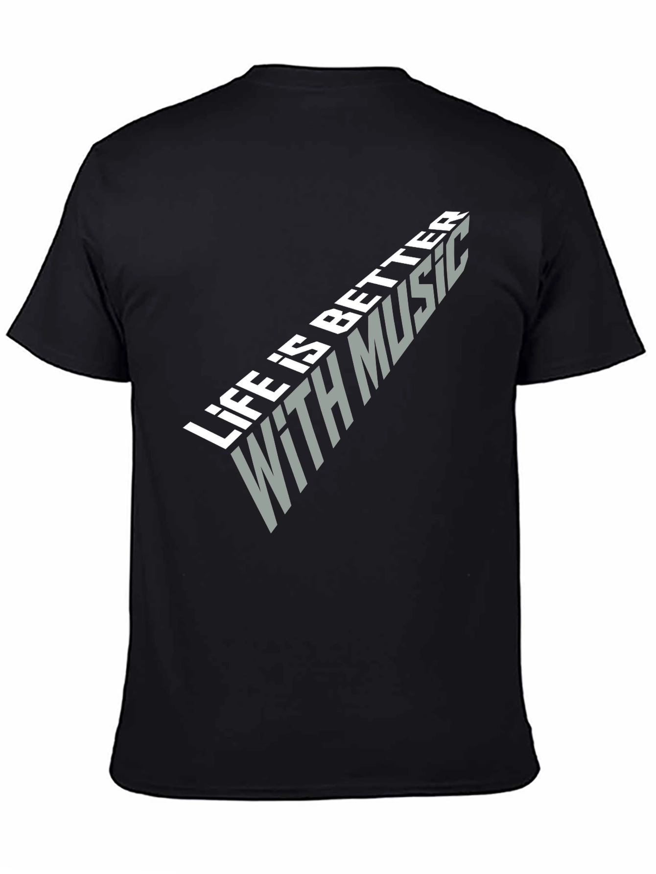 Life is Better with Music Black T-Shirt