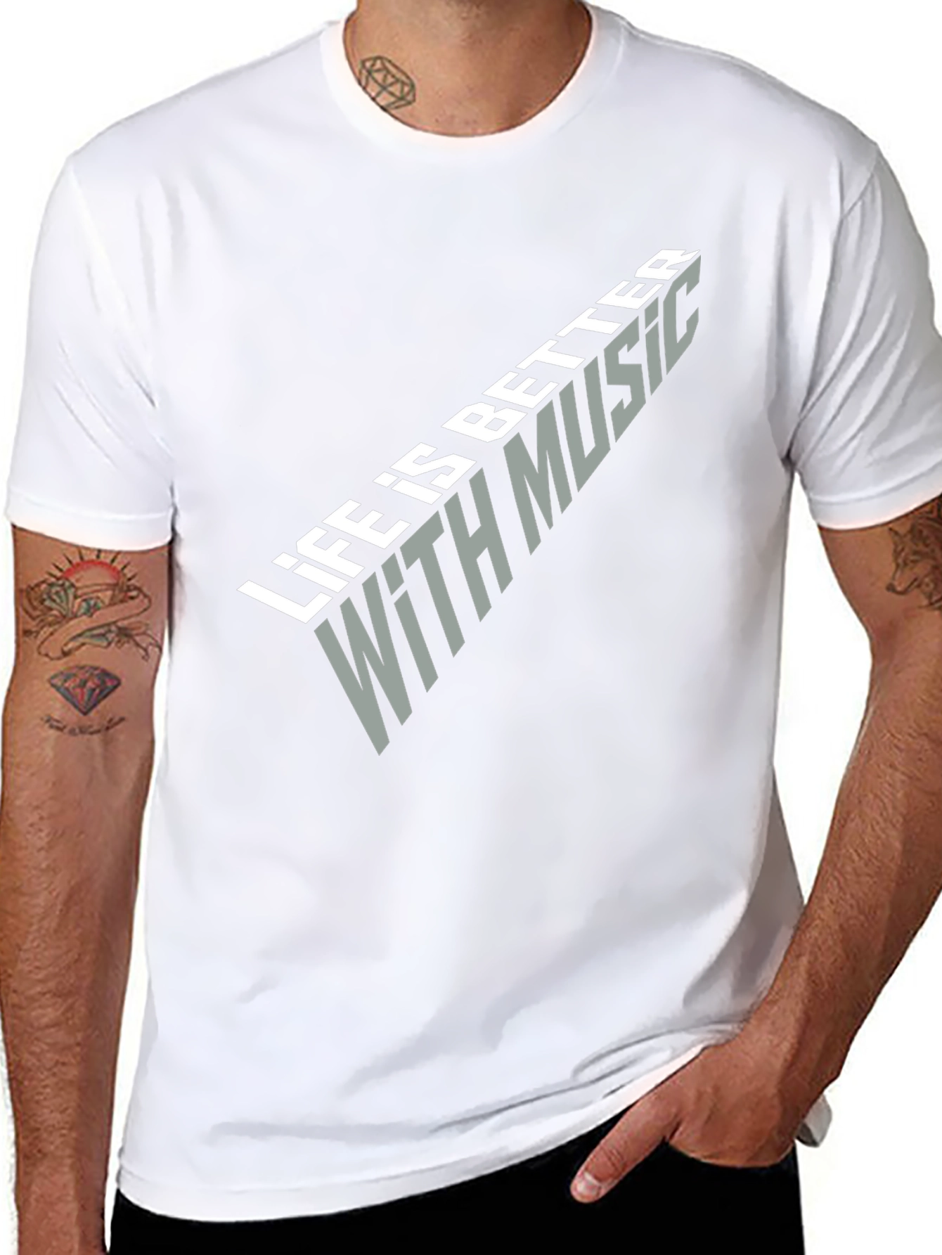 Life is Better with Music Black T-Shirt
