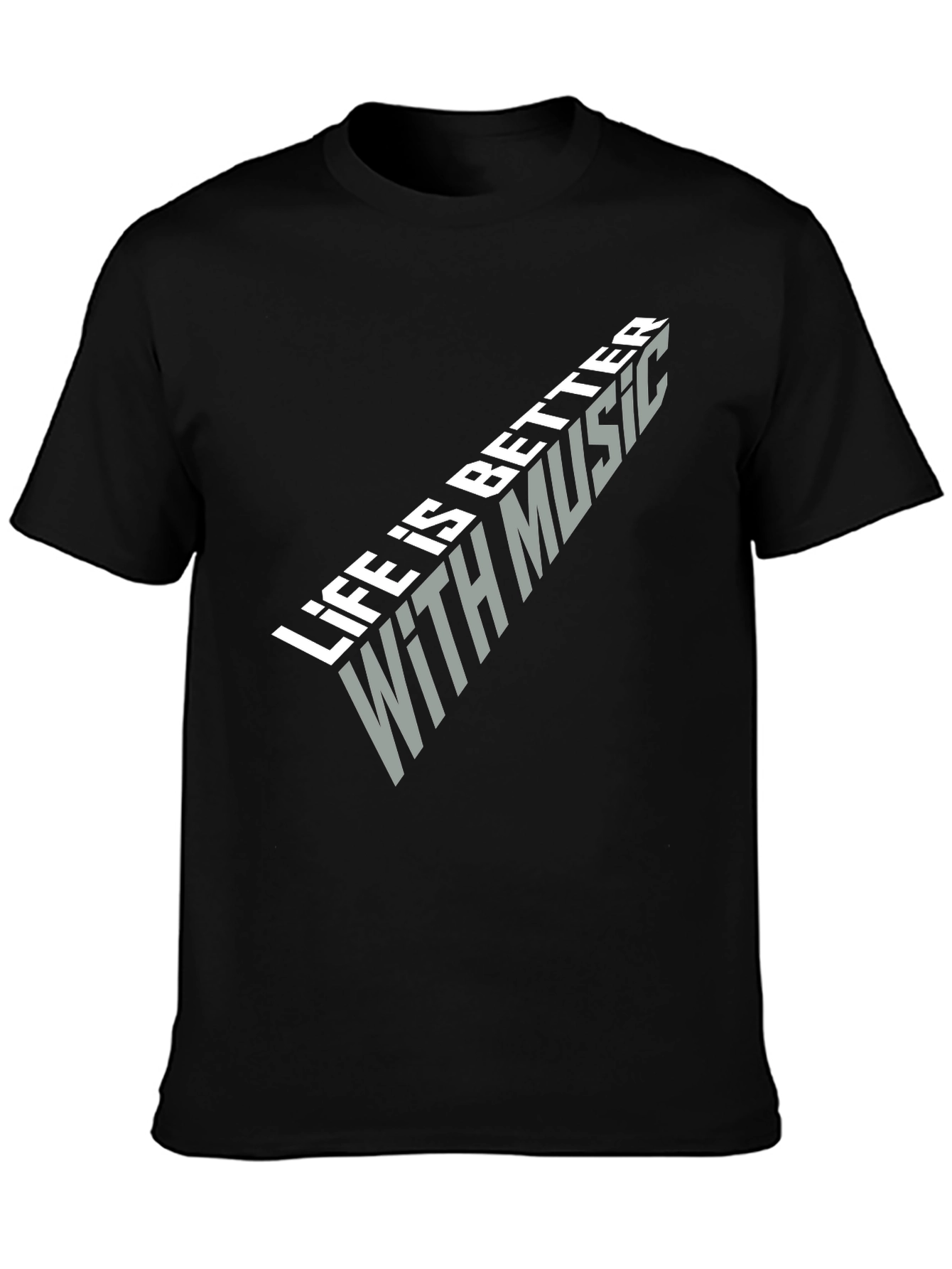 Life is Better with Music Black T-Shirt
