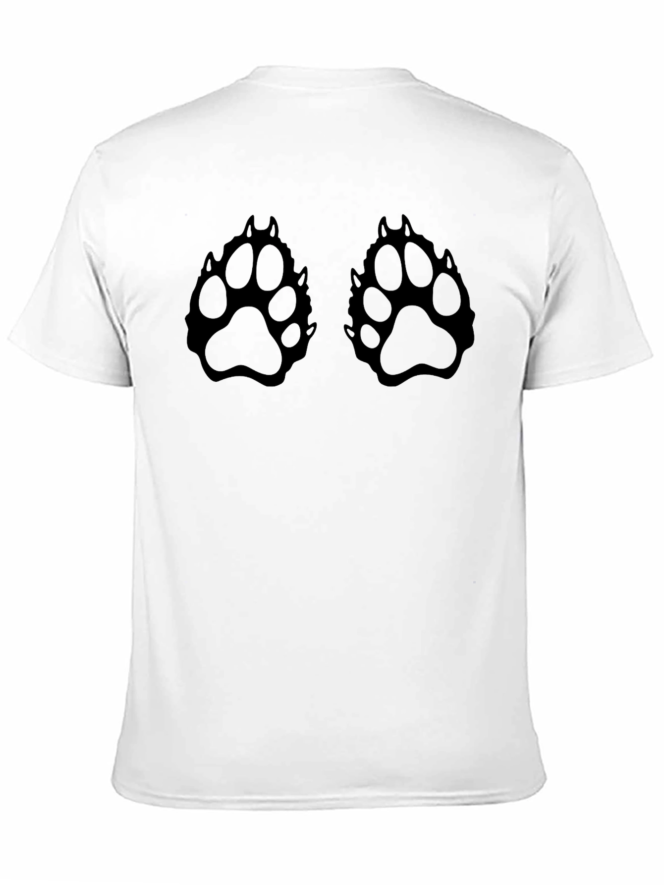 Paw Print Graphic Black T-Shirt