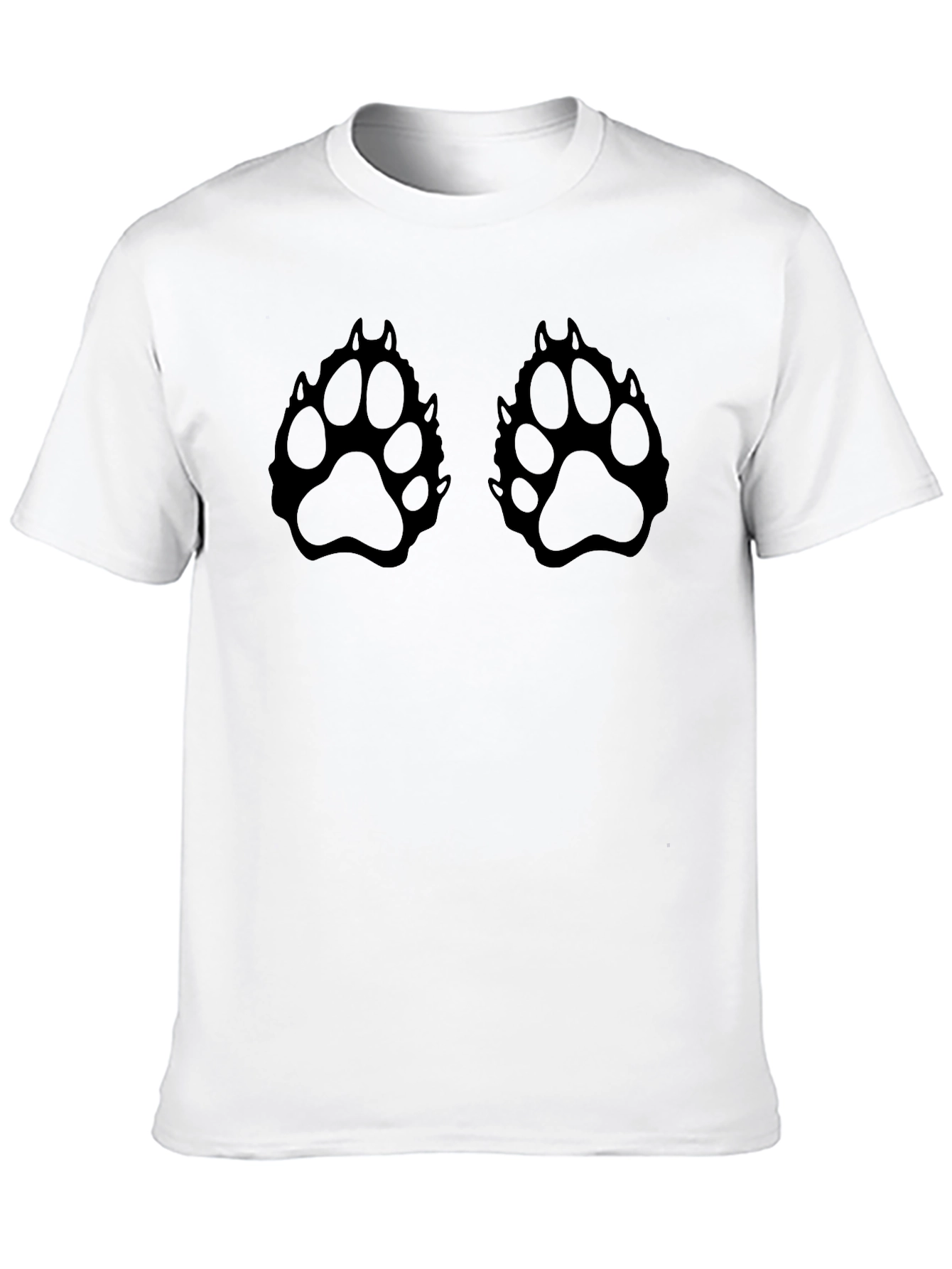 Paw Print Graphic Black T-Shirt