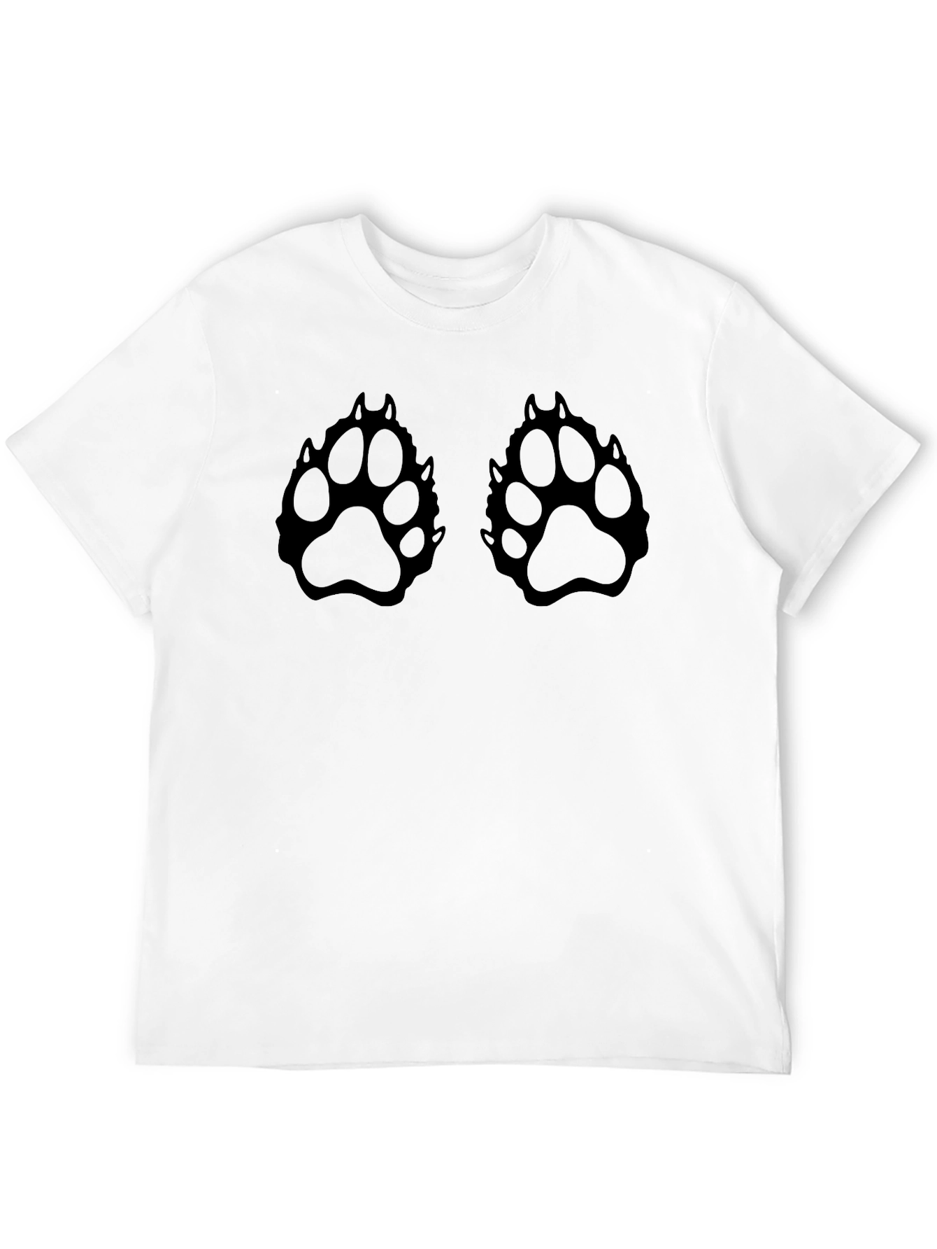 Paw Print Graphic Black T-Shirt