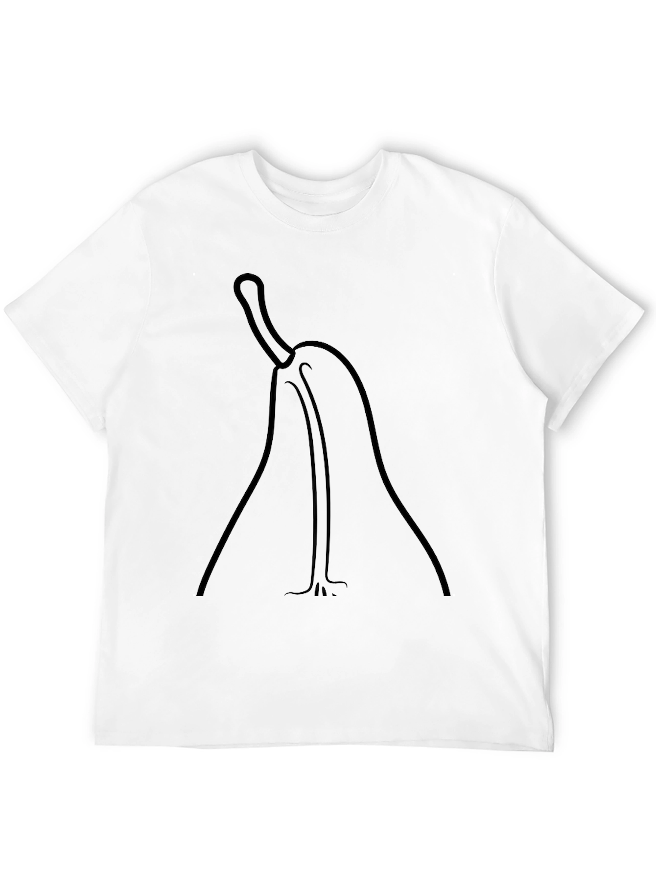 Minimalist Pear Graphic Black T-Shirt
