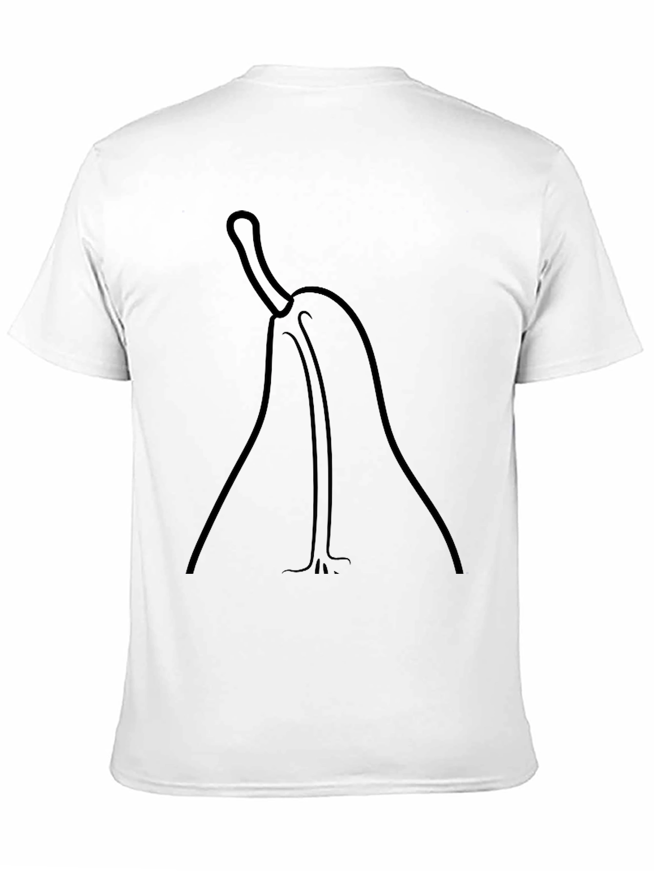 Minimalist Pear Graphic Black T-Shirt
