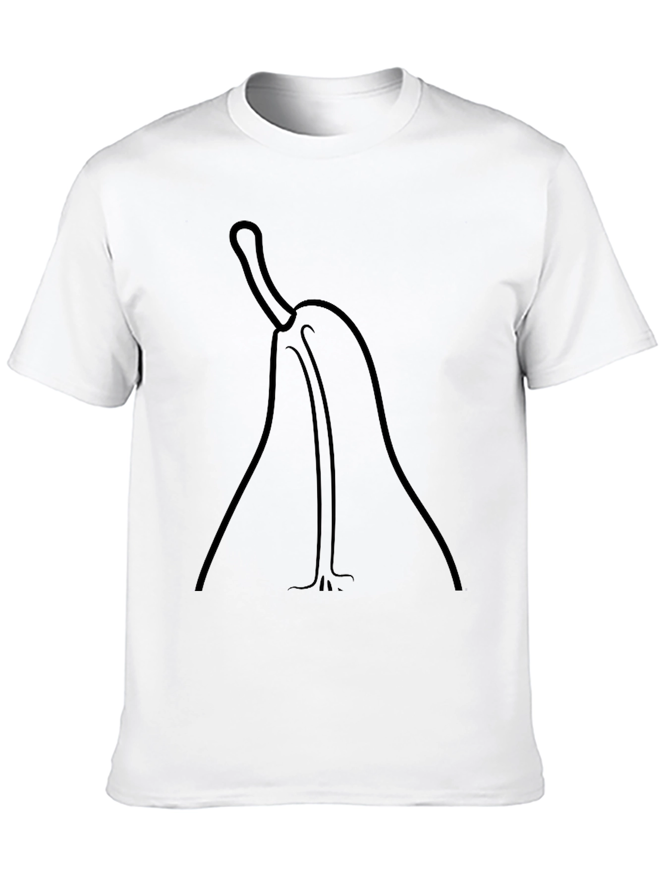 Minimalist Pear Graphic Black T-Shirt