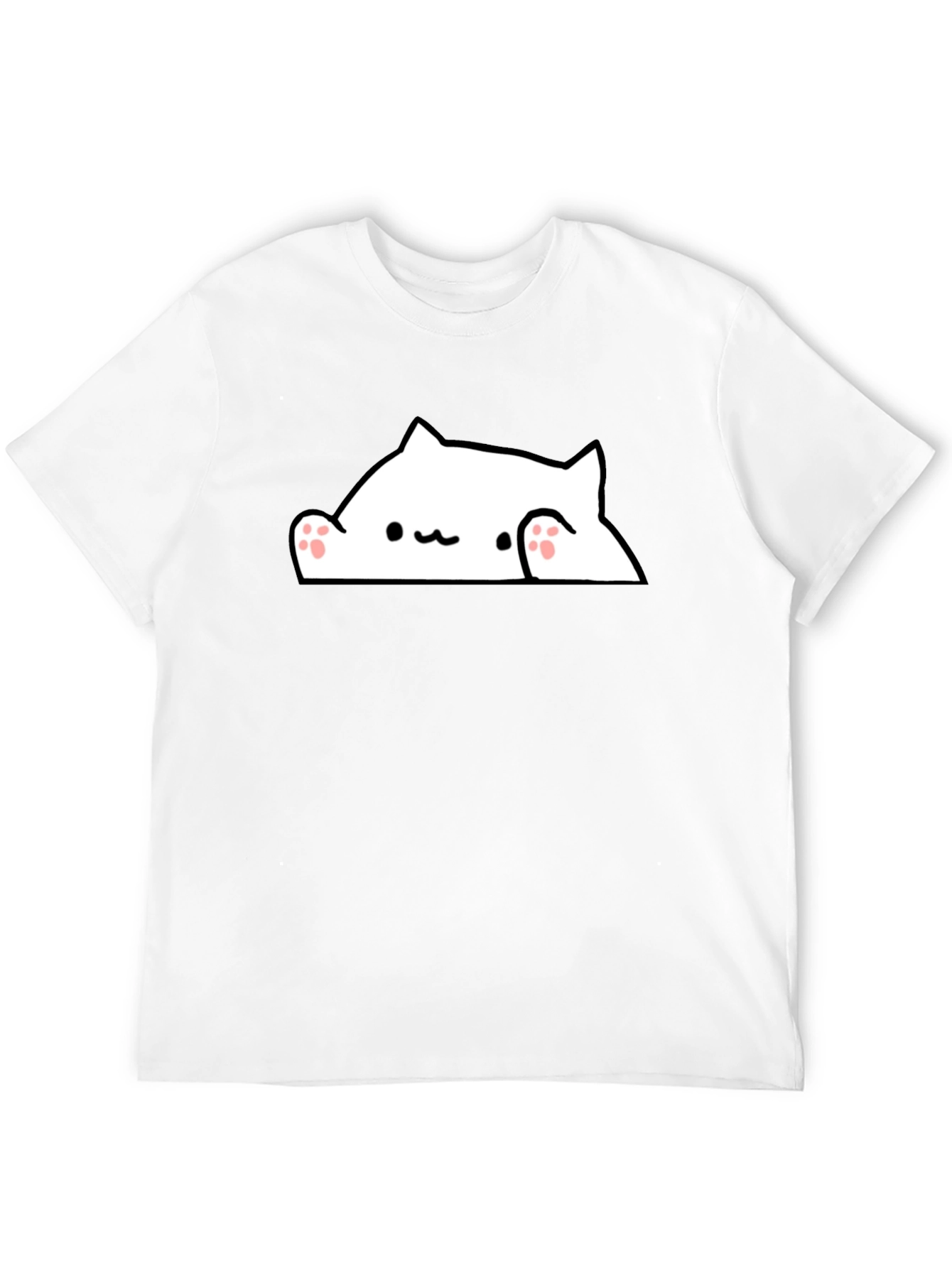 Bongo Cat Peekaboo Graphic T-Shirt - Black