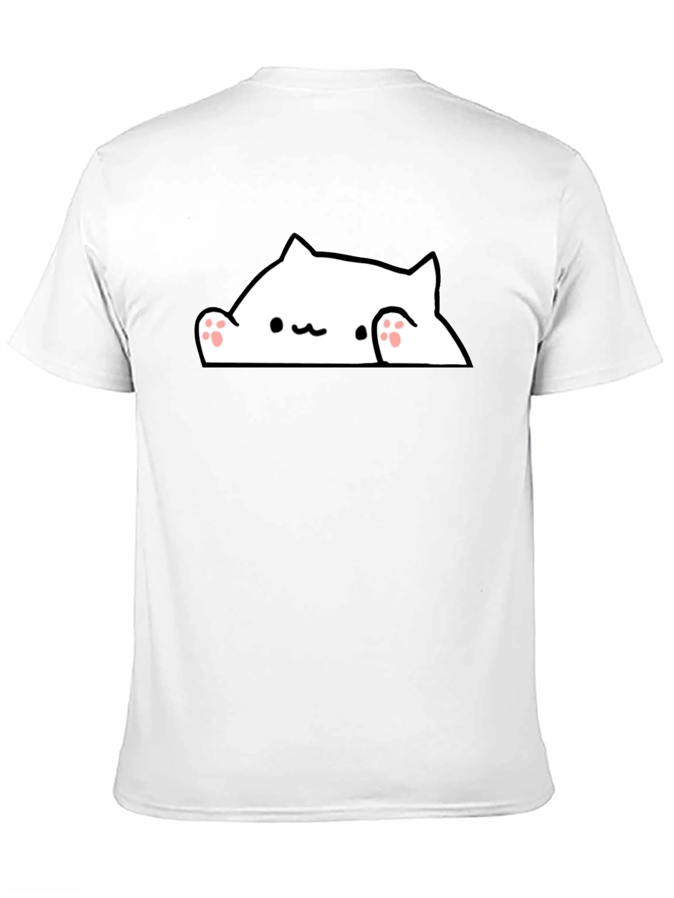 Bongo Cat Peekaboo Graphic T-Shirt - Black
