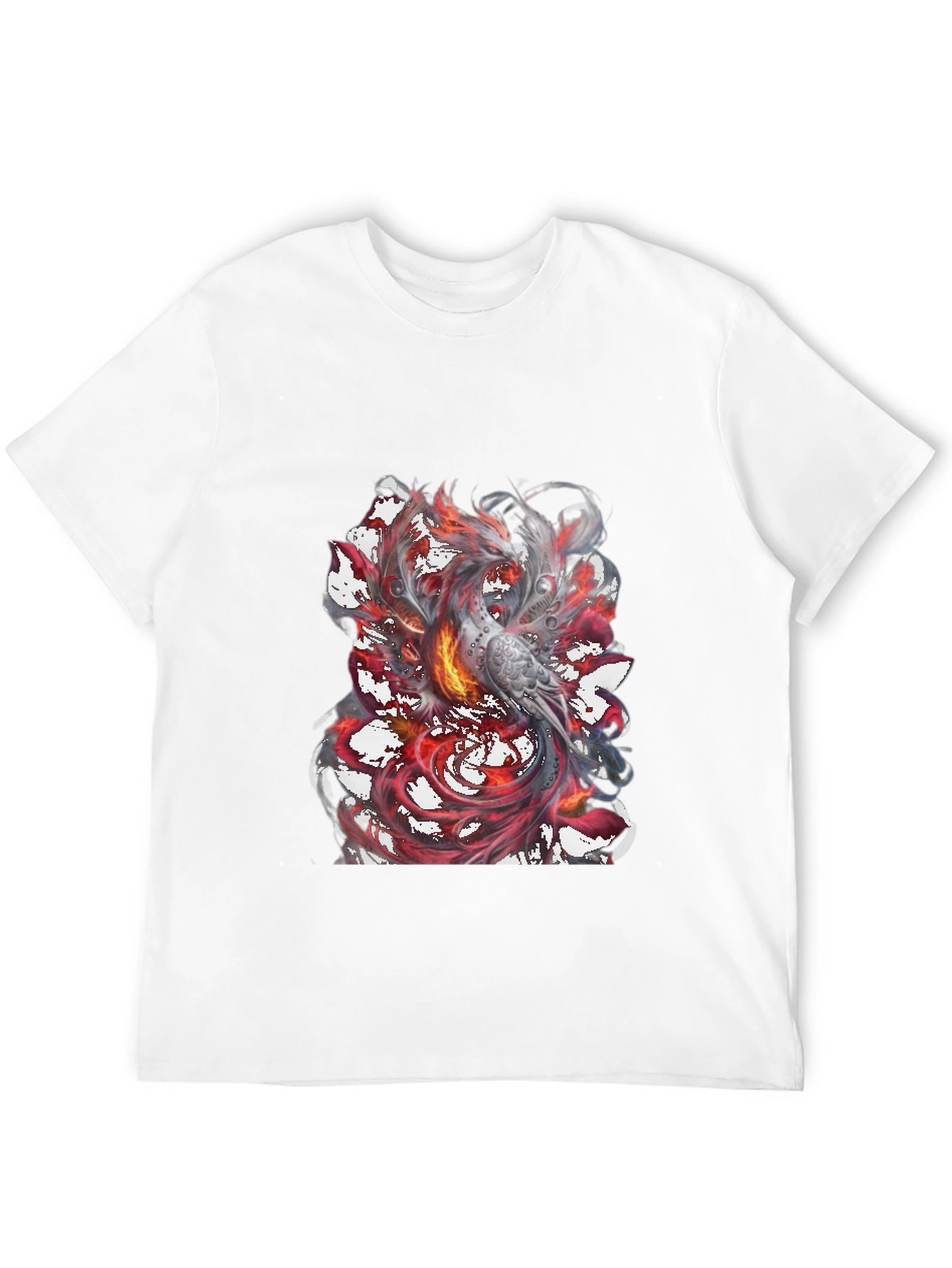 Phoenix Graphic Print Mens Black T-Shirt