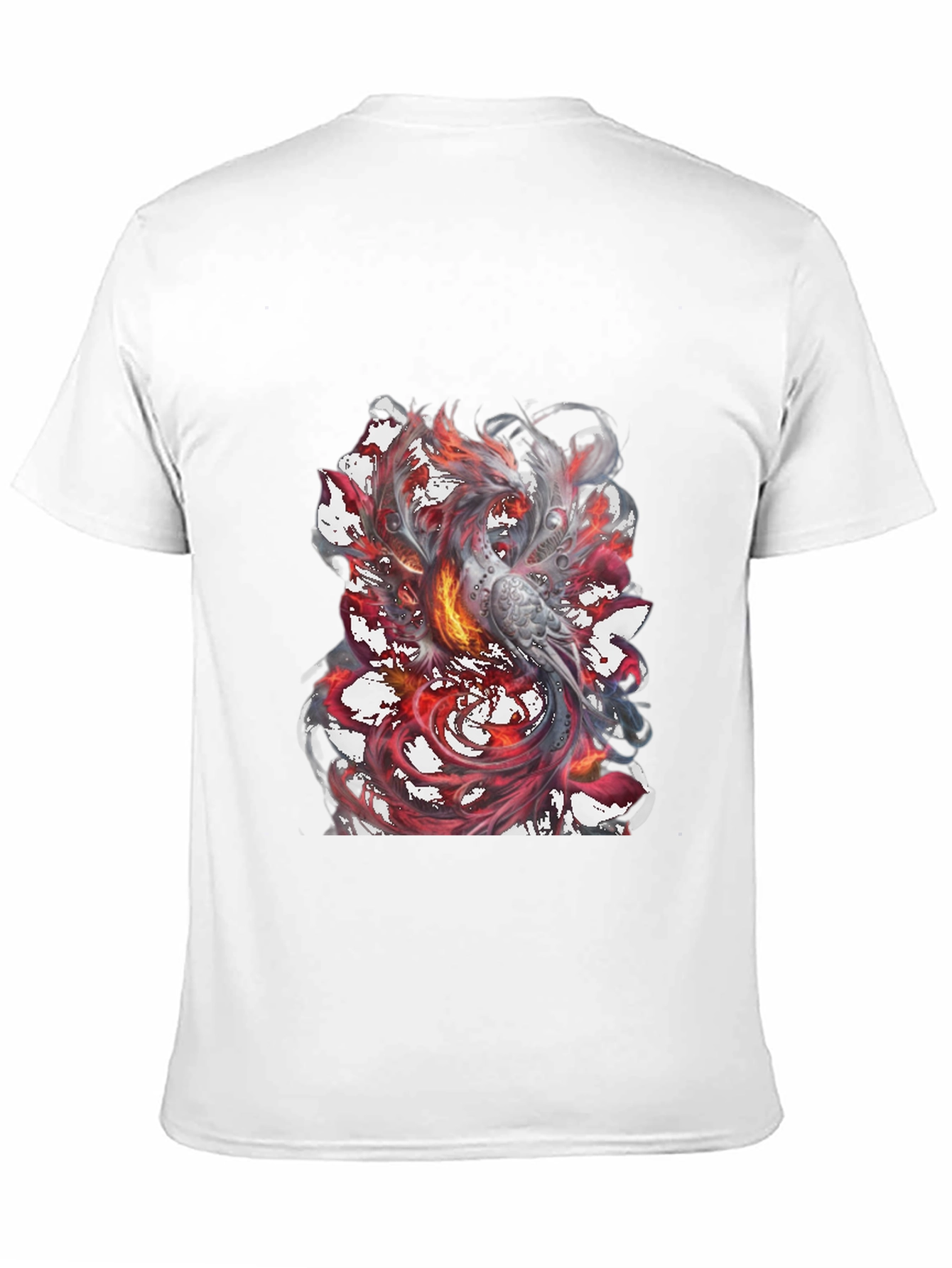 Phoenix Graphic Print Mens Black T-Shirt